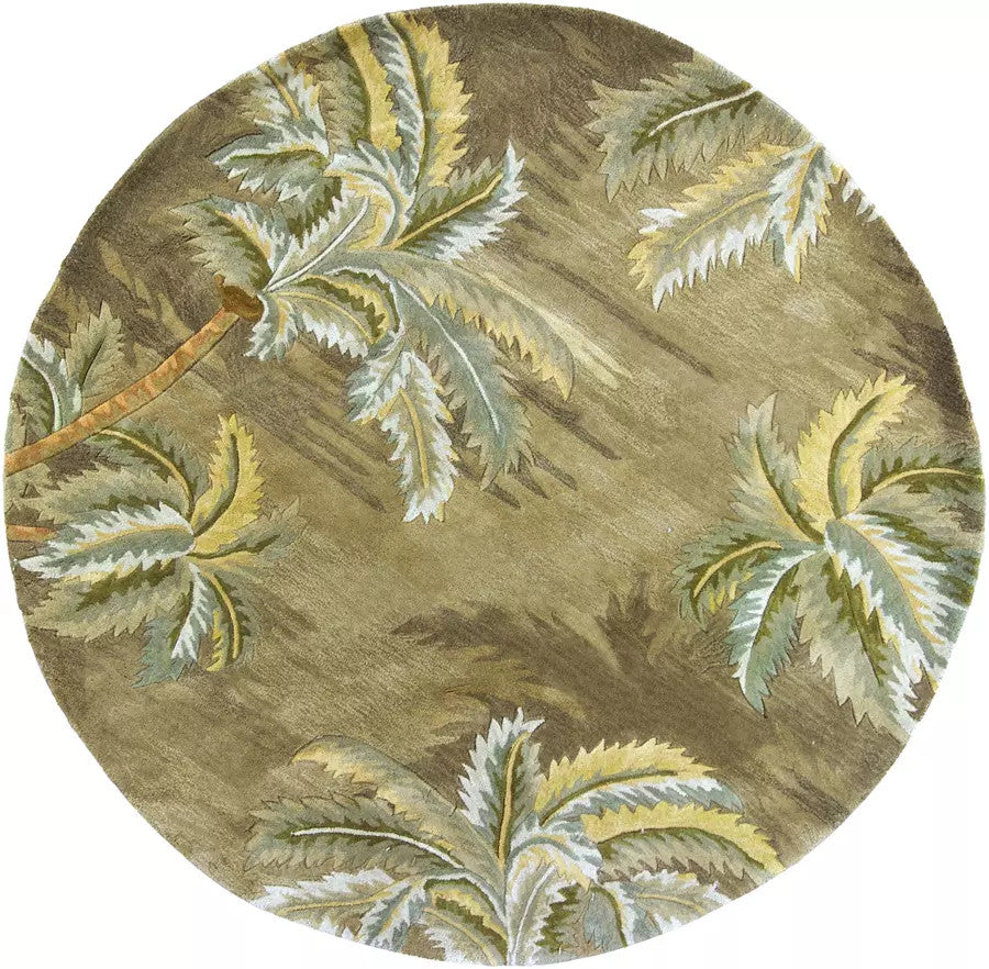 Kas Sparta 3102 Moss Florals & Tropicals Hand Tufted Rug