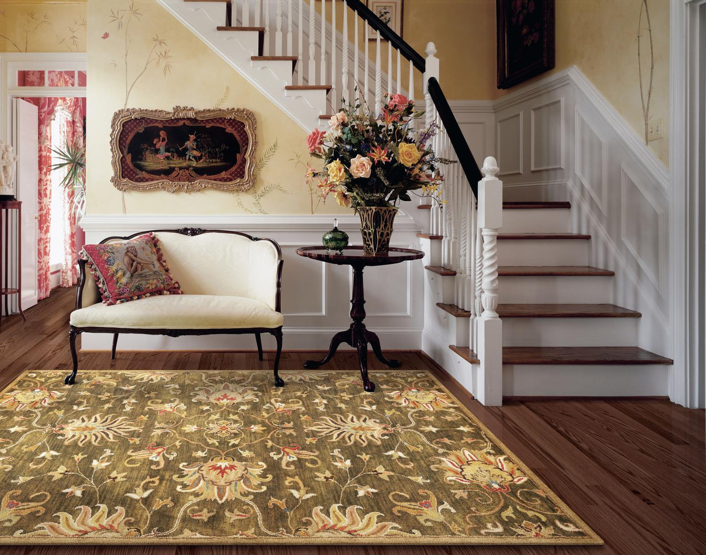 Kas Syriana 6010 Emerald Green Traditional Hand Tufted Rug