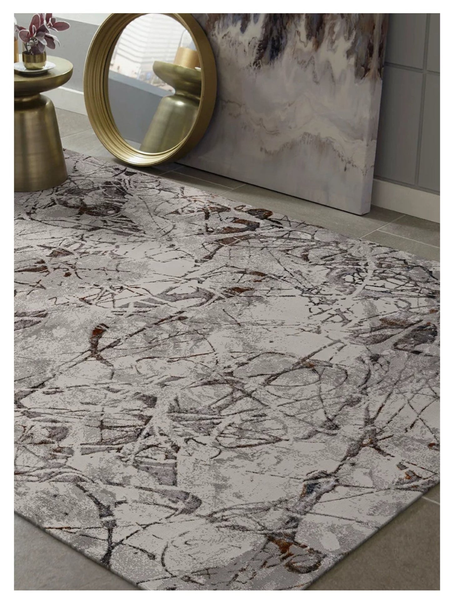 KAS INSPIRE 7502 Ivory Grey Transitional Machinemade Rug - Rugs - KAS - Atlanta Designer Rugs