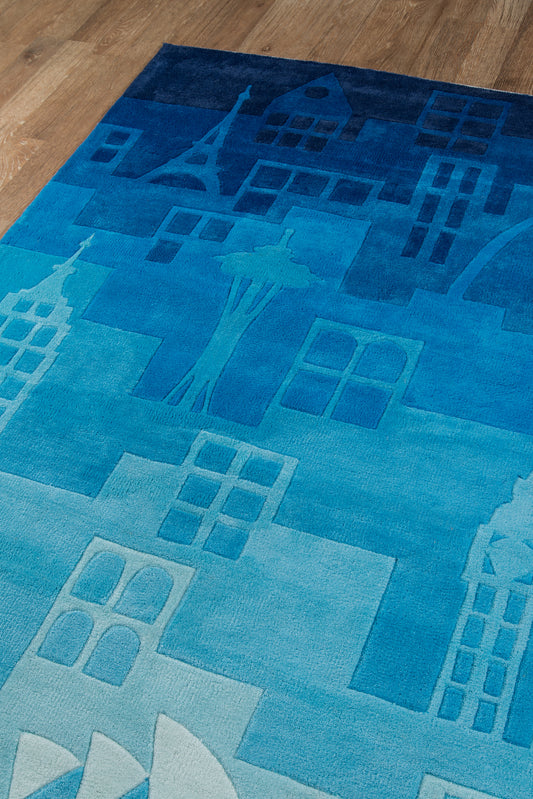 Momeni Lil Mo Hipster Blue Contemporary