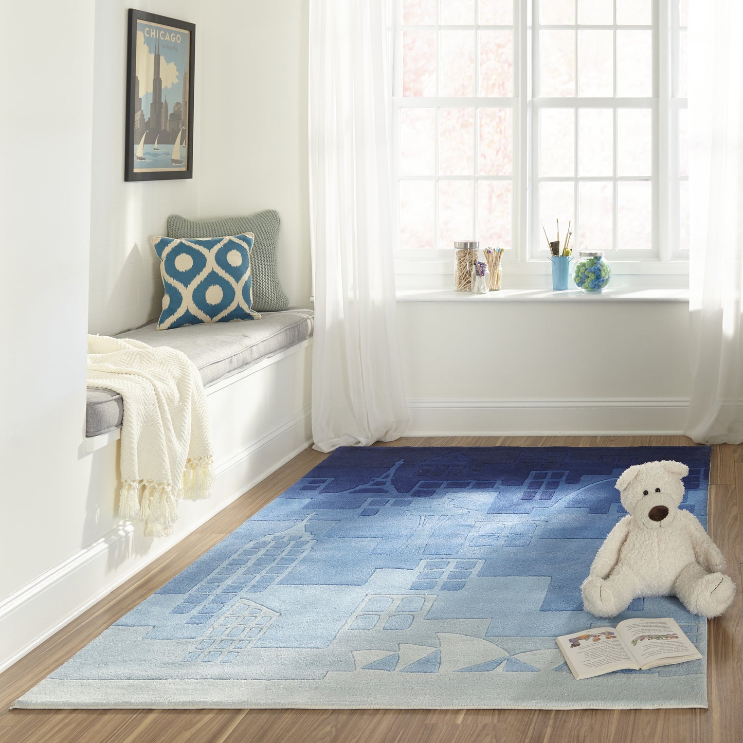 Momeni Lil Mo Hipster Blue Contemporary