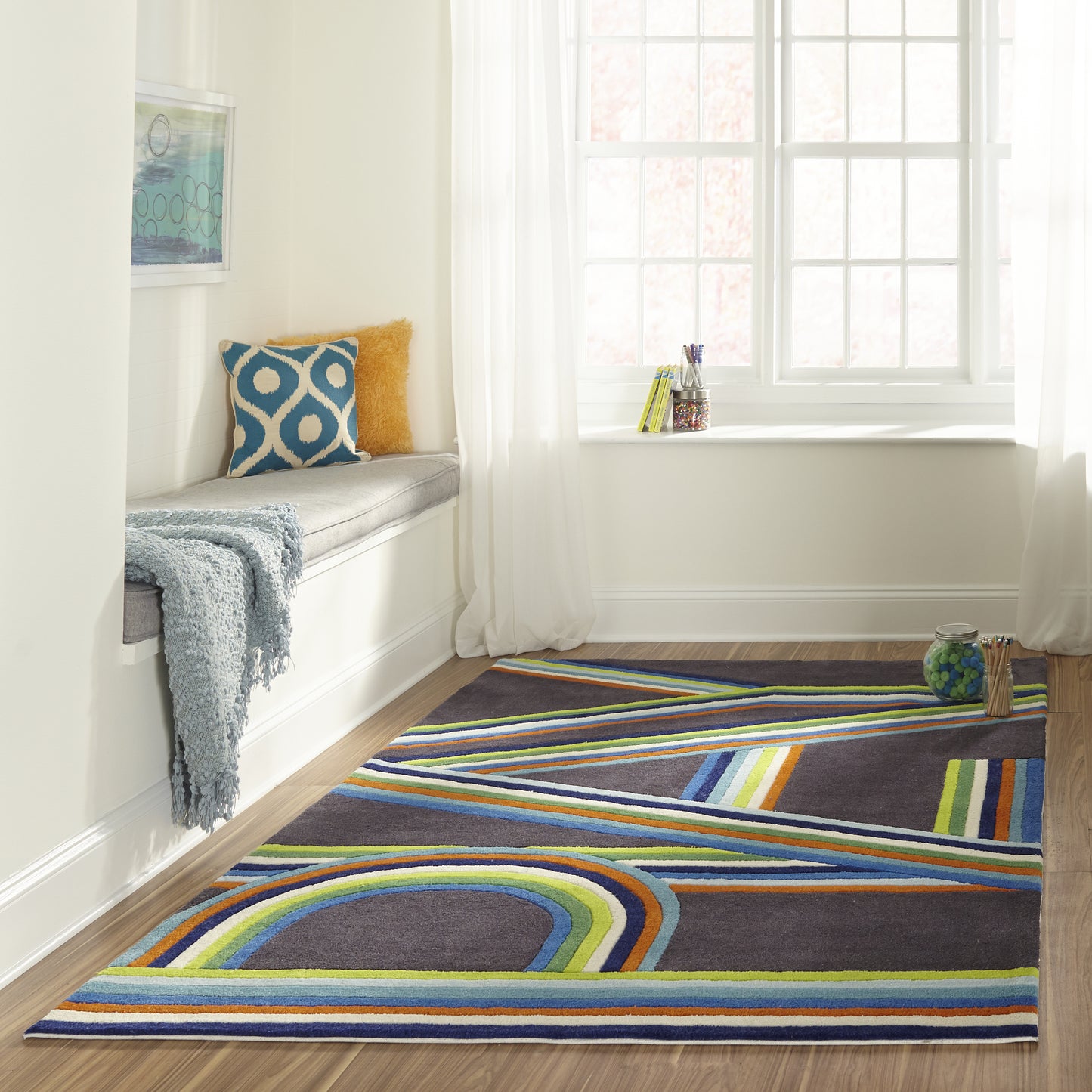 Momeni Lil Mo Hipster Blue Contemporary