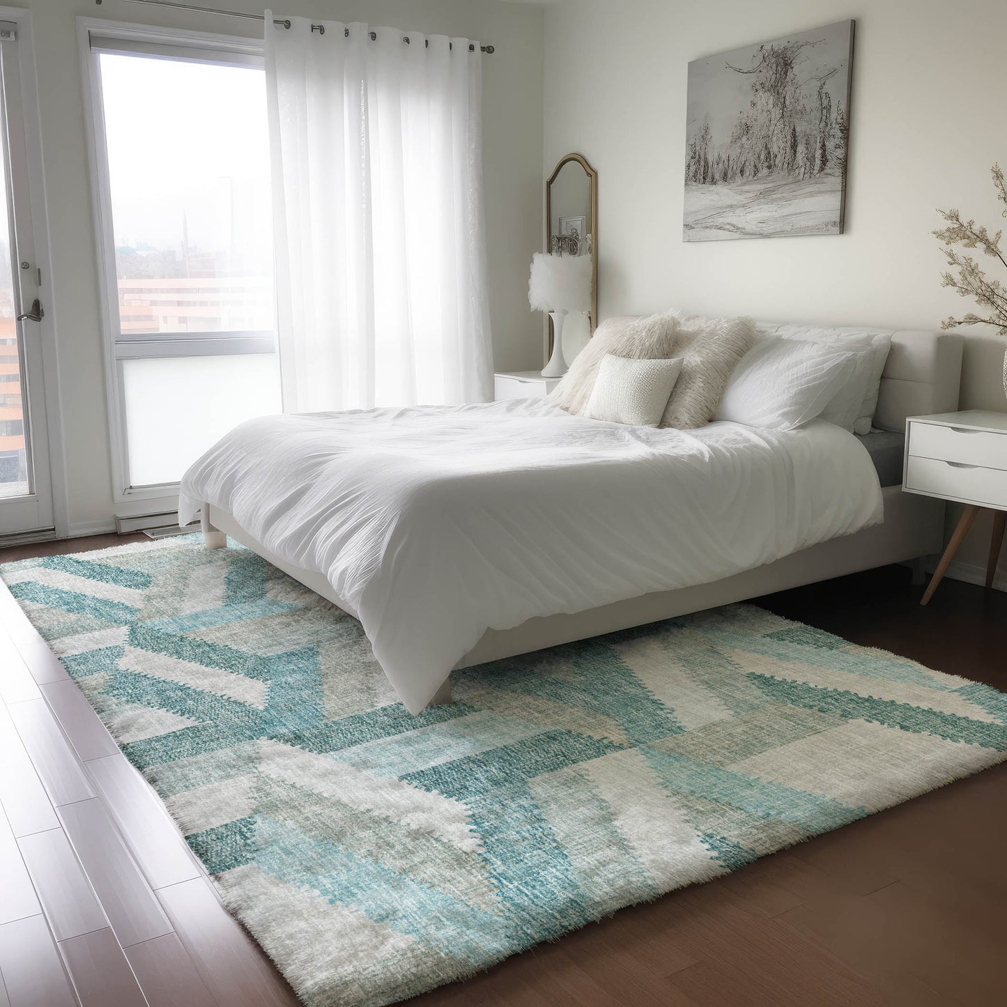 Dalyn Rugs Lorenzo Teal Transitional