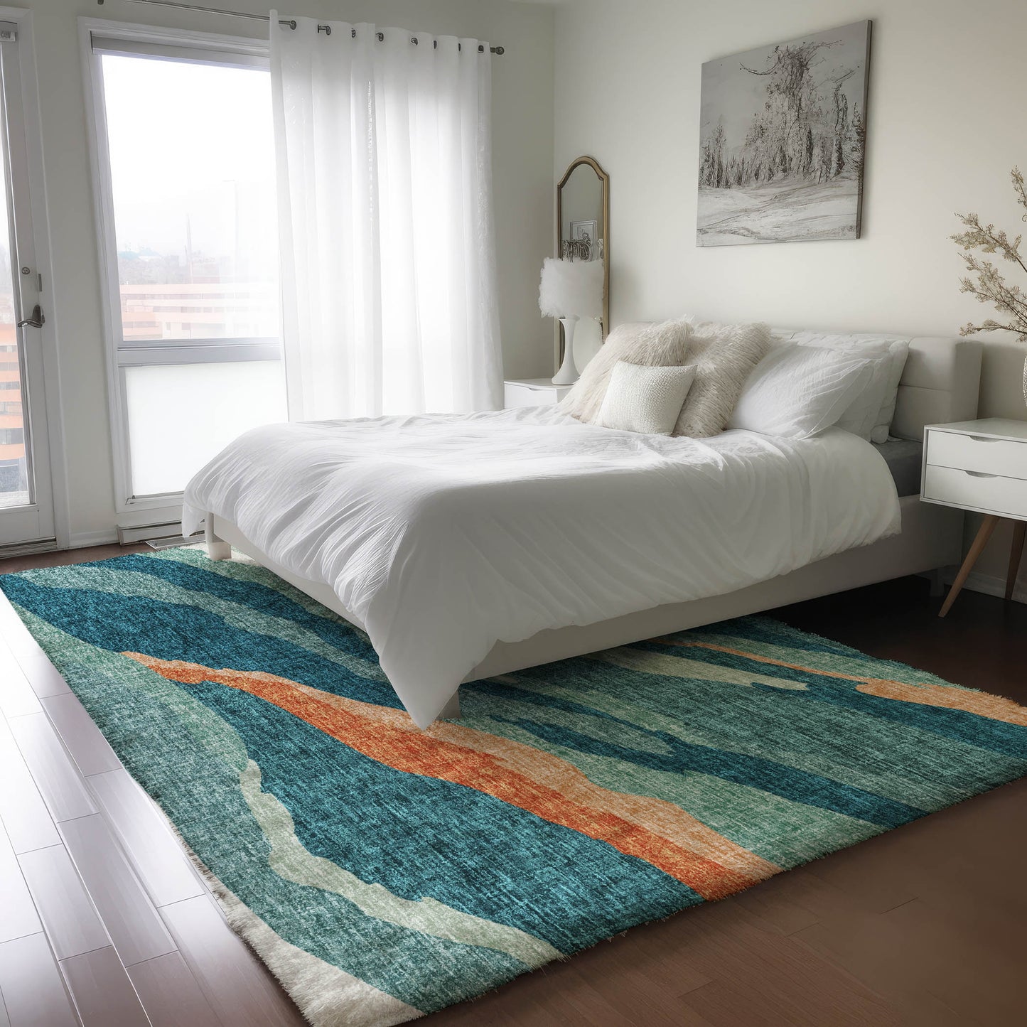Dalyn Rugs Lorenzo Teal Transitional