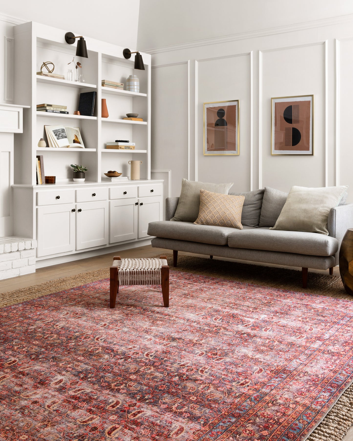 Loloi II Loren Eggplant Crimson Transitional