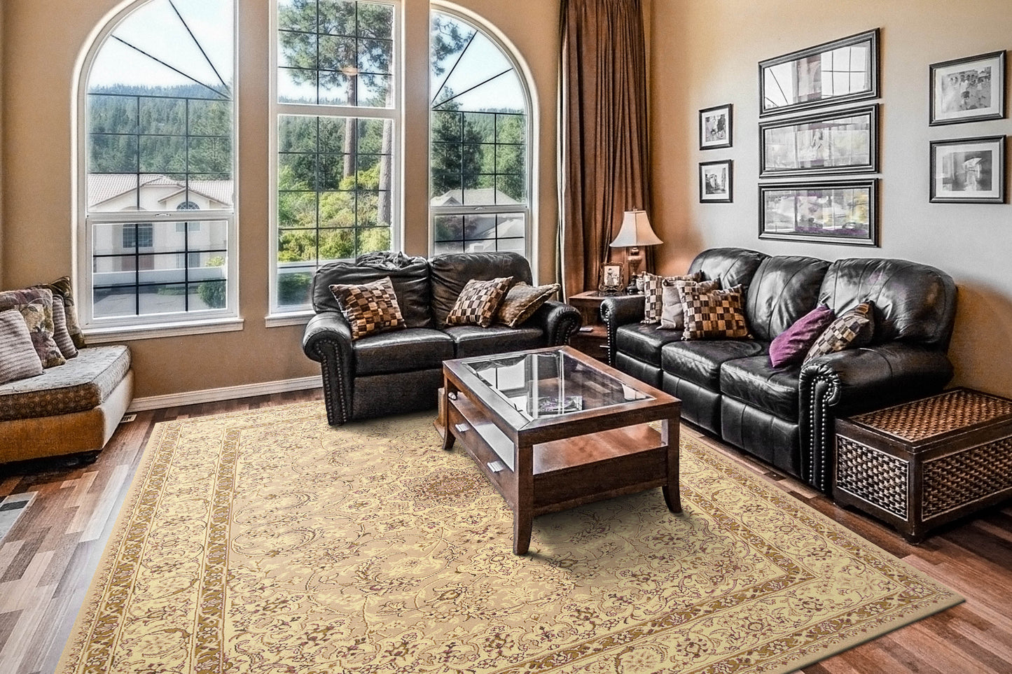 Dynamic Rugs Legacy 58000 Yellow Traditional Machine-Made Rug