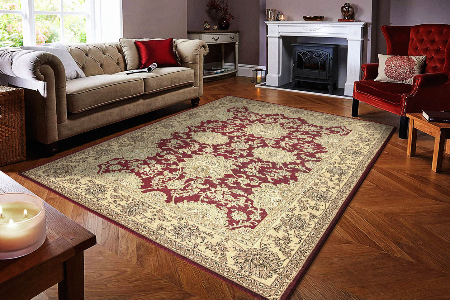 Dynamic Rugs Legacy 58019 Red Traditional Machine-Made Rug