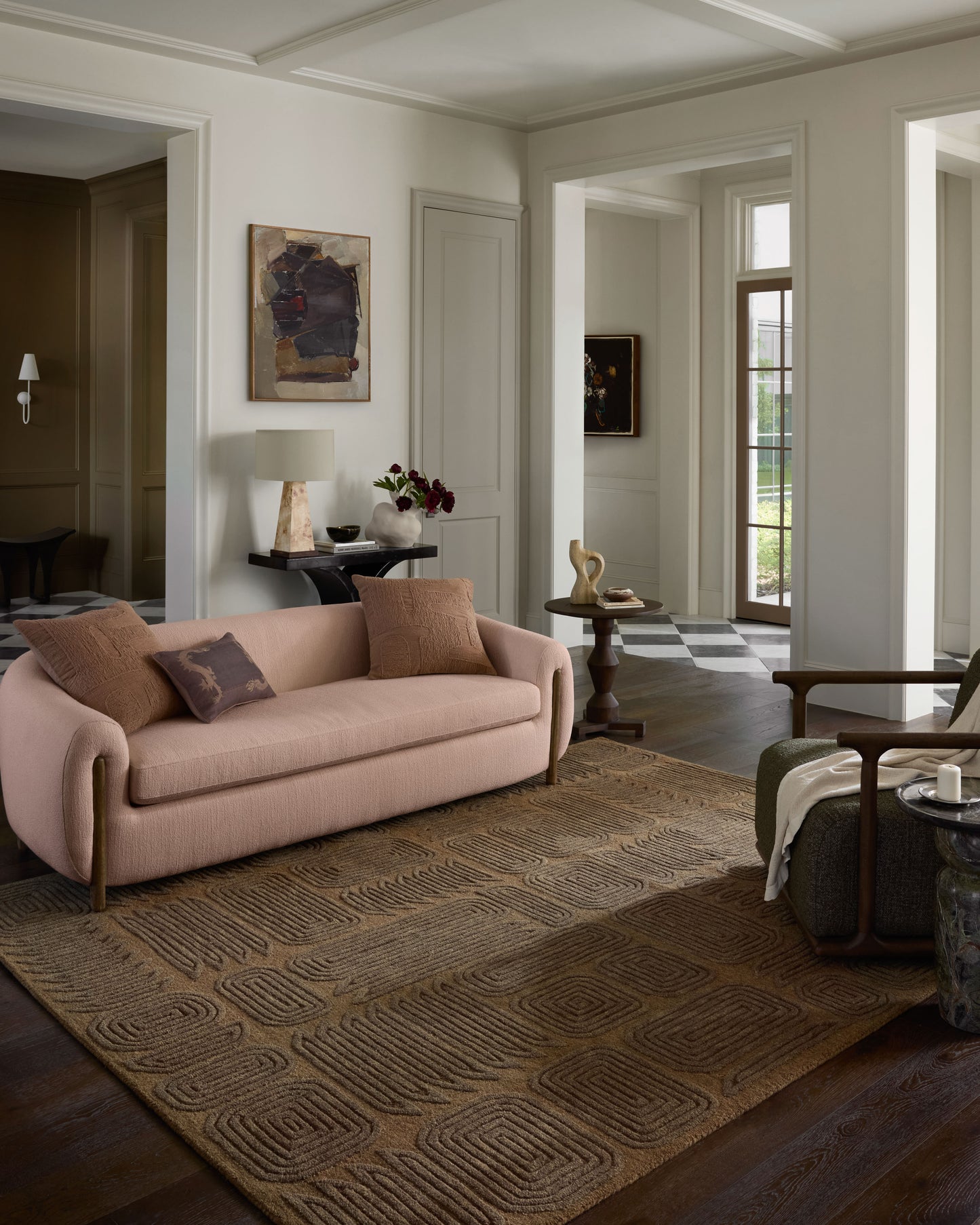 Brigette Romanek x Loloi Madi Mocha Cocoa Contemporary