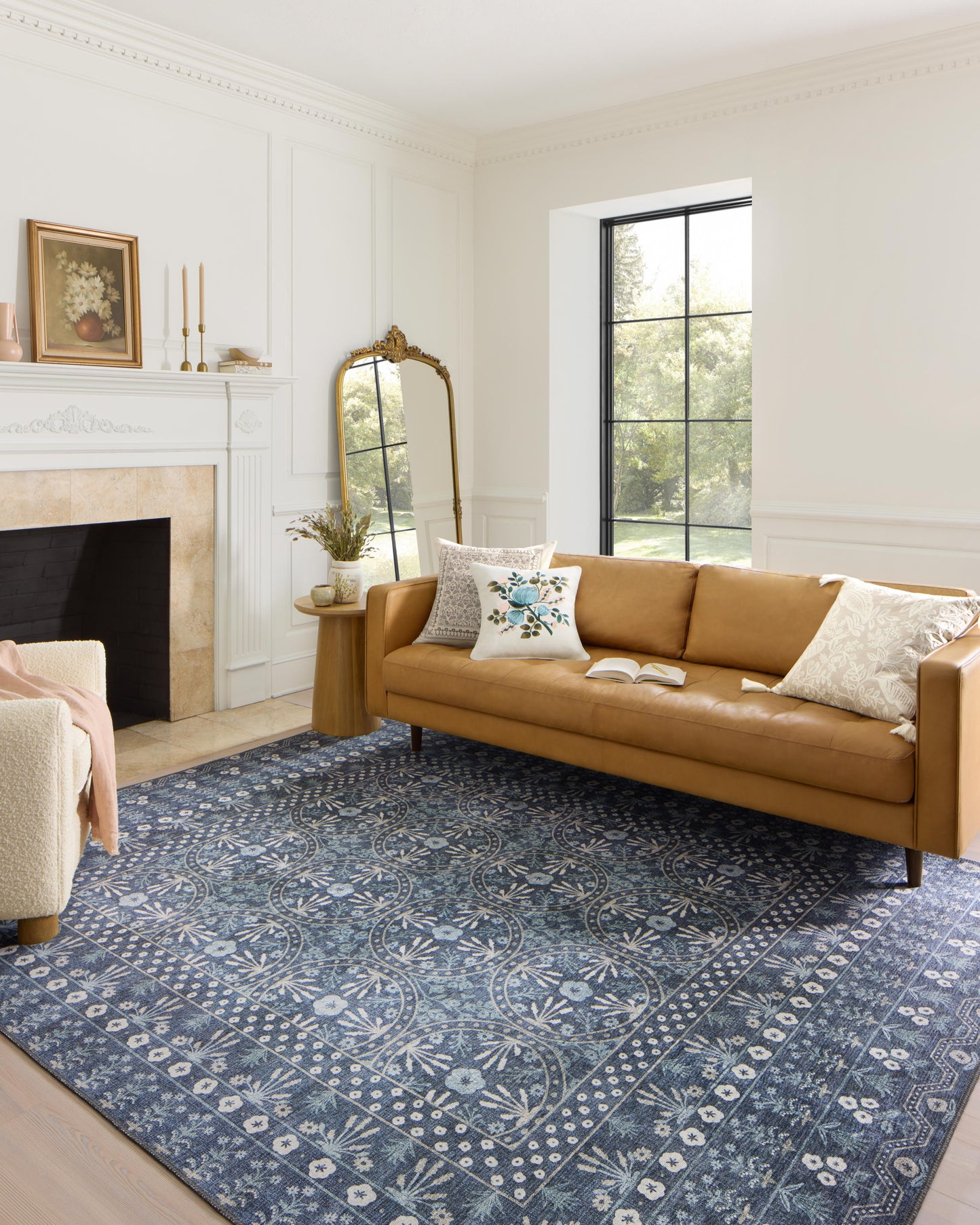 Rifle Paper Co. x Loloi Maison Rosette Blue Traditional