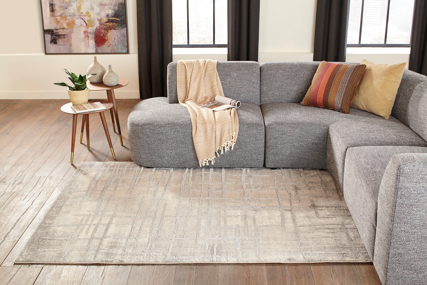 Momeni Matrix Grey Modern