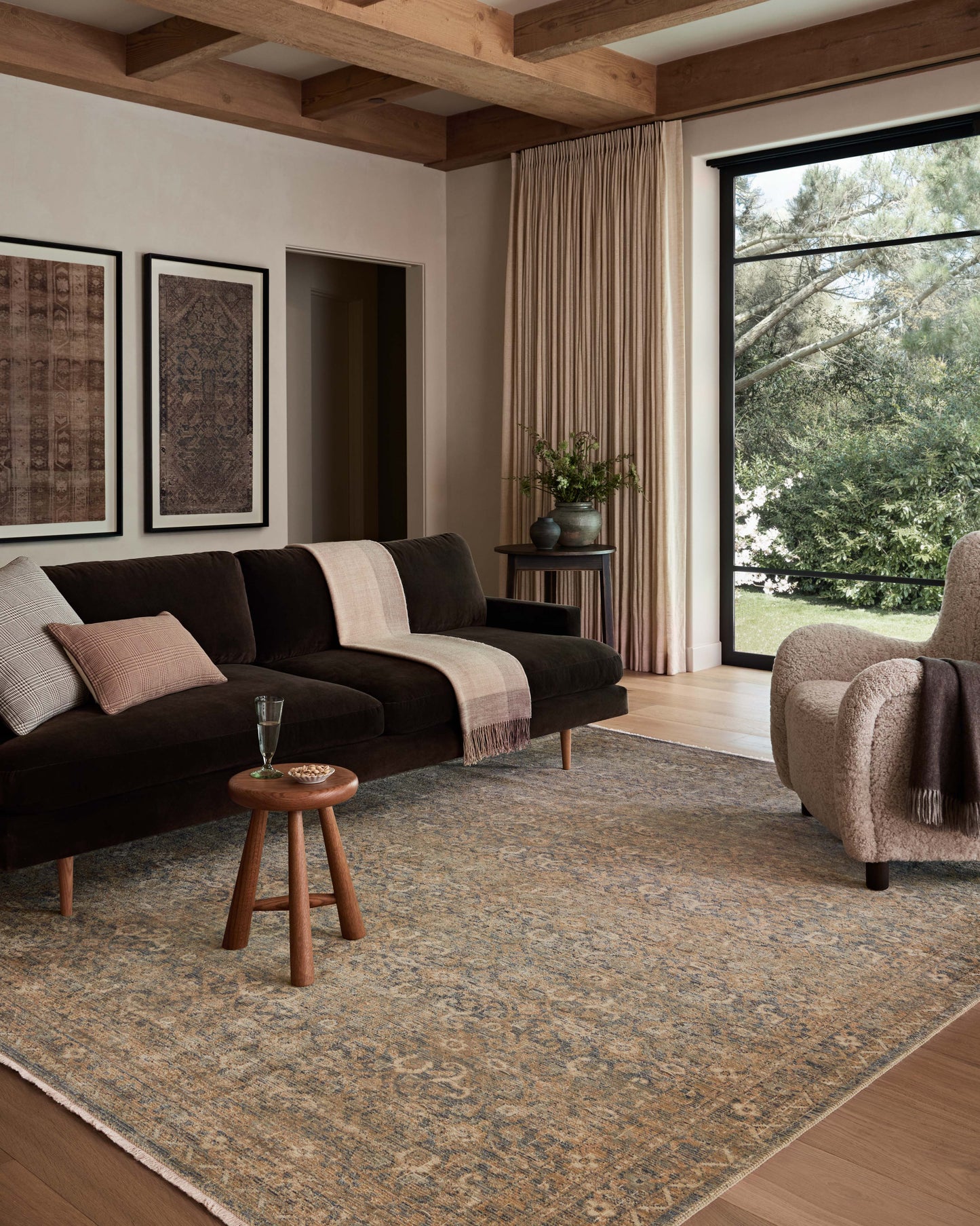 Amber Lewis x Loloi Molly Denim Gold Traditional