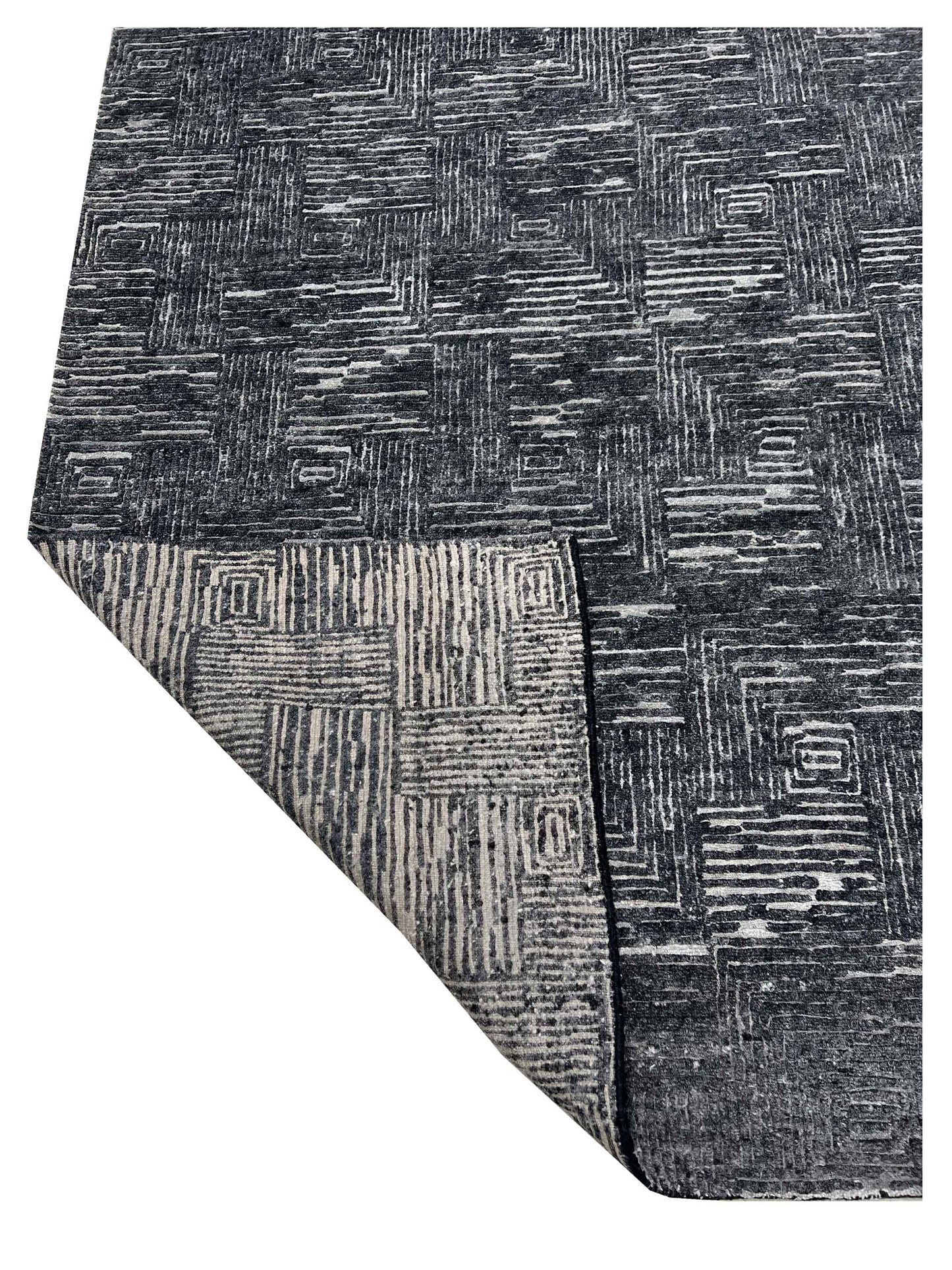 Artisan Mary Grey Tonal Contemporary Knotted Rugs