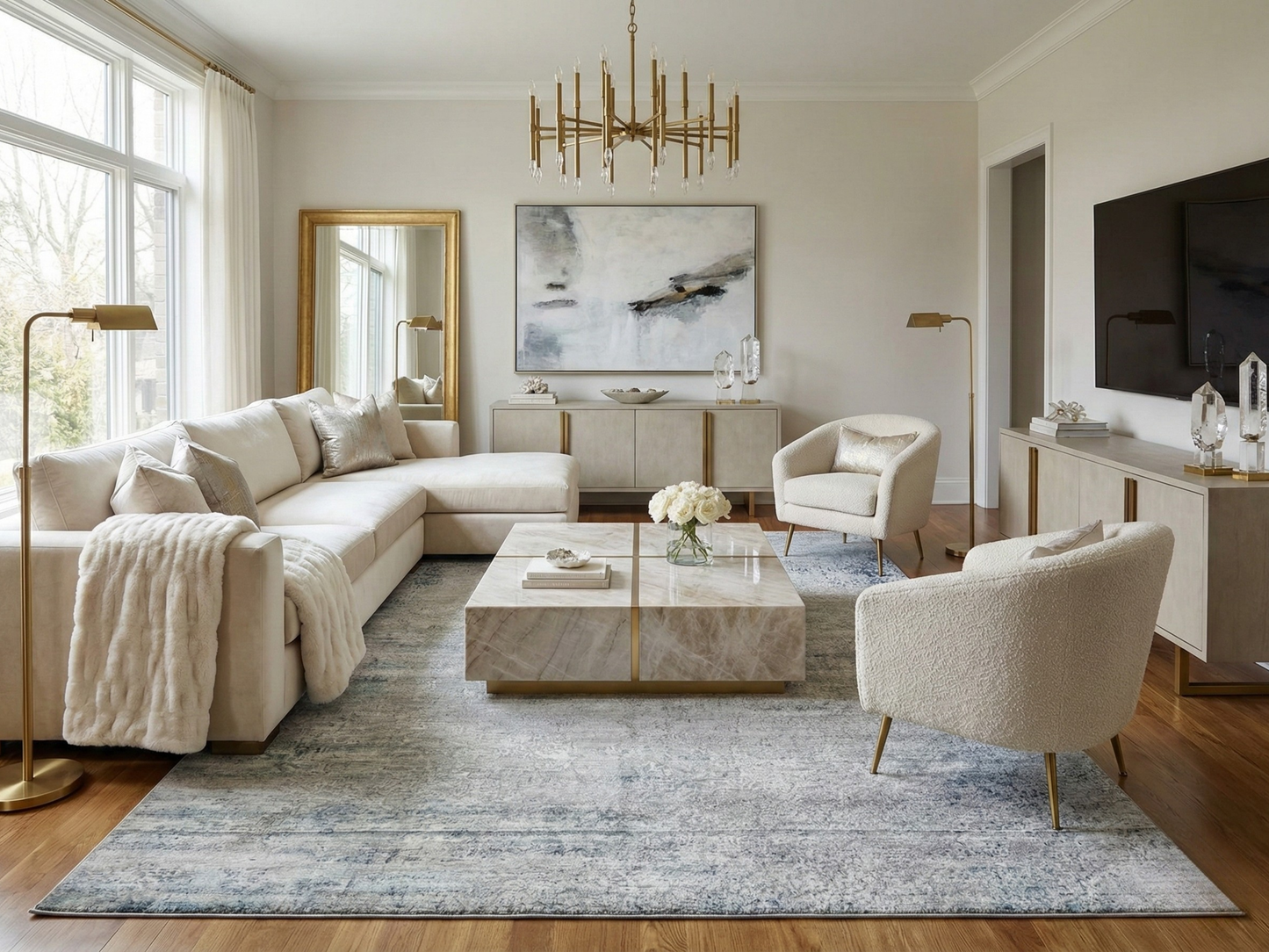 Artisan Mary Grey Lt.Blue Contemporary Knotted Rugs