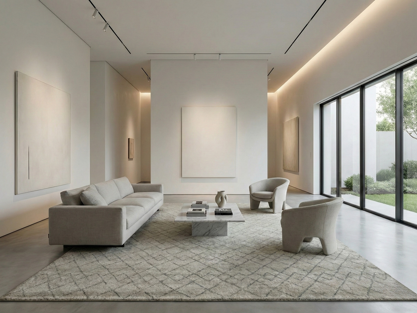 Artisan Marion Ivory Contemporary Knotted Rug