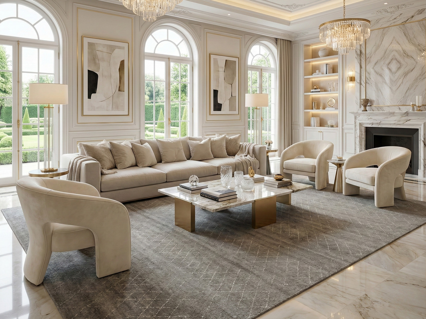 Artisan Marion Taupe Natural Contemporary Knotted Rug