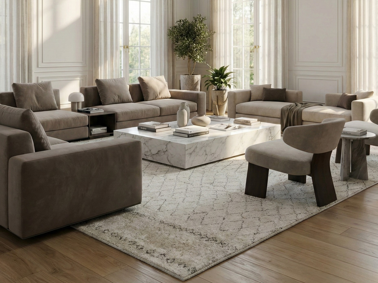 Artisan Marion Ivory Transitional Knotted Rug