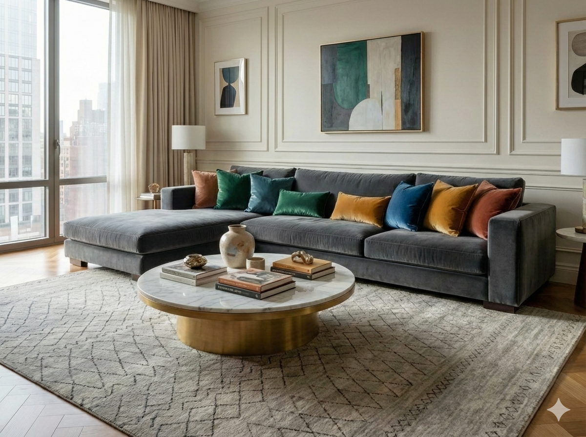 Artisan Marion Silver Carbon Contemporary Knotted Rug