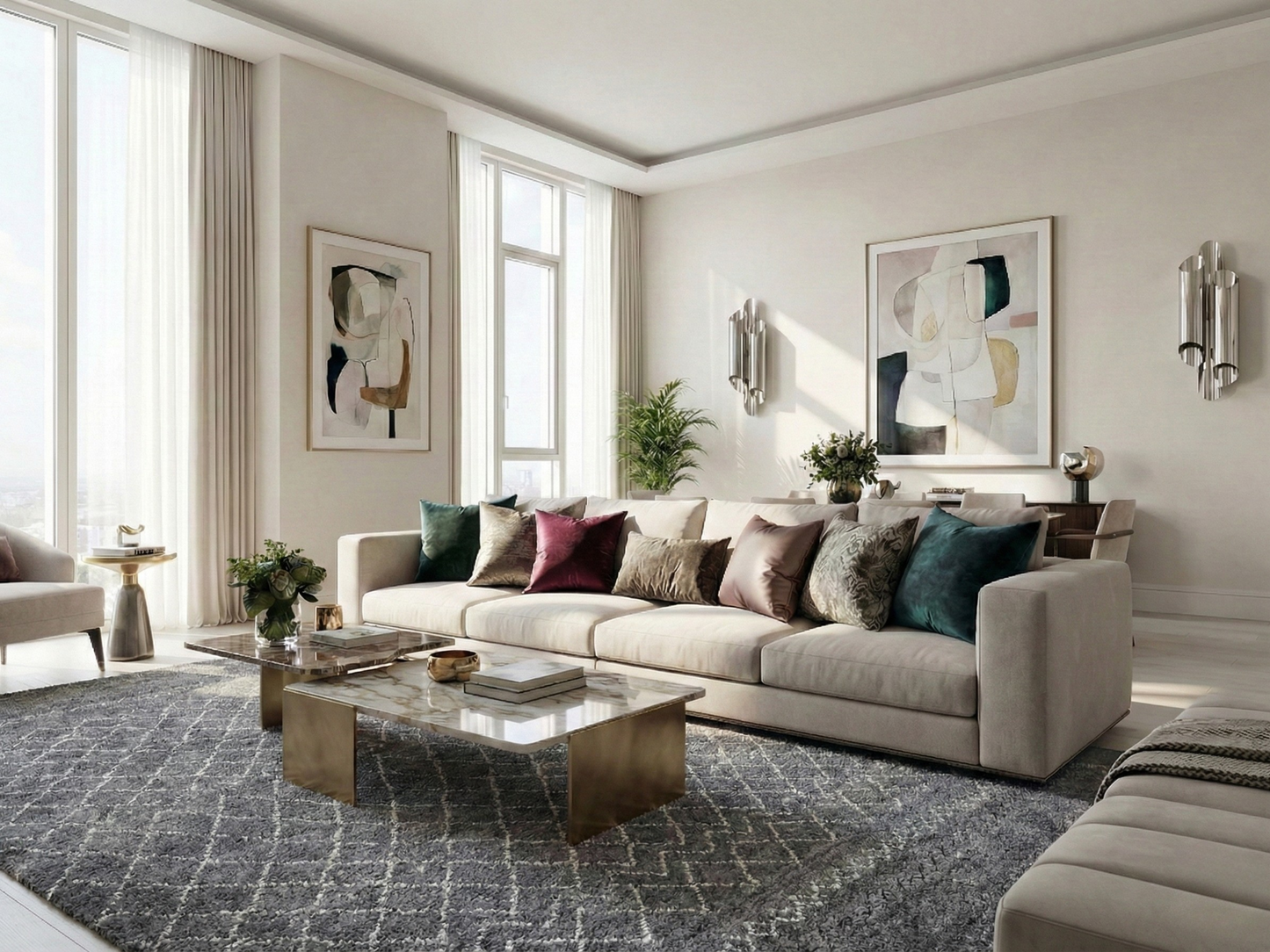 Artisan Marion Twilight Natural Transitional Knotted Rug