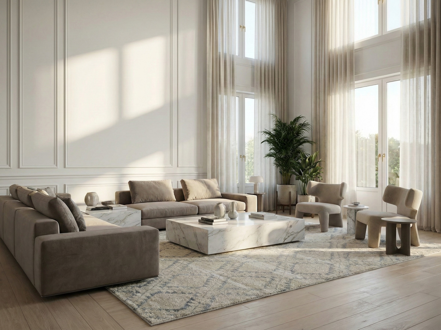 Artisan Marion Ivory Transitional Knotted Rug