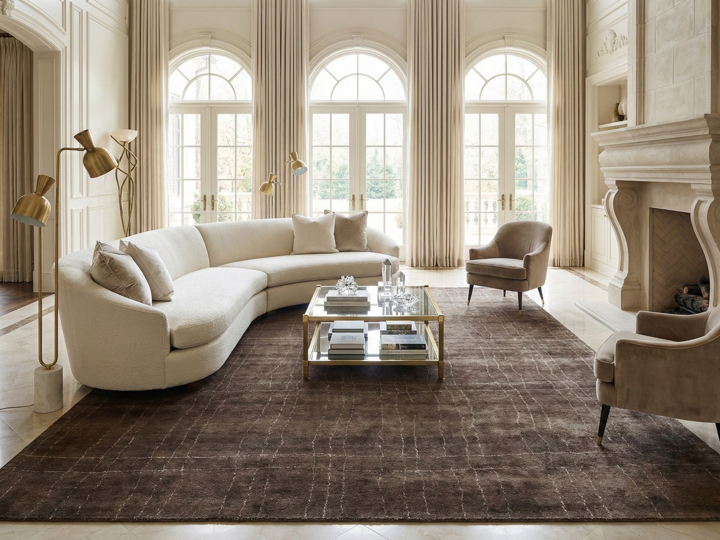 Artisan Marion Chocolate Contemporary Knotted Rug