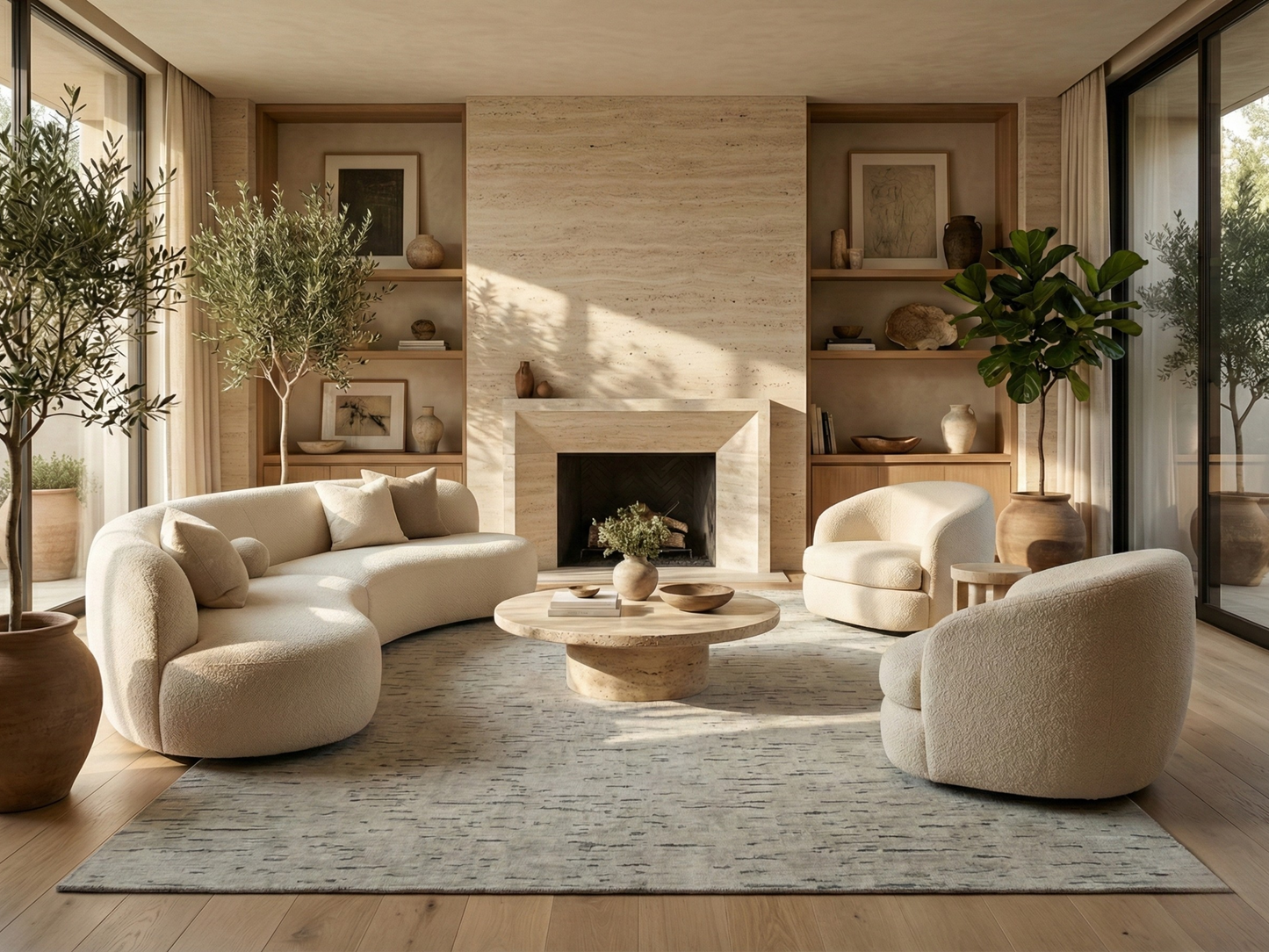 Artisan Marion Ivory Contemporary Knotted Rug