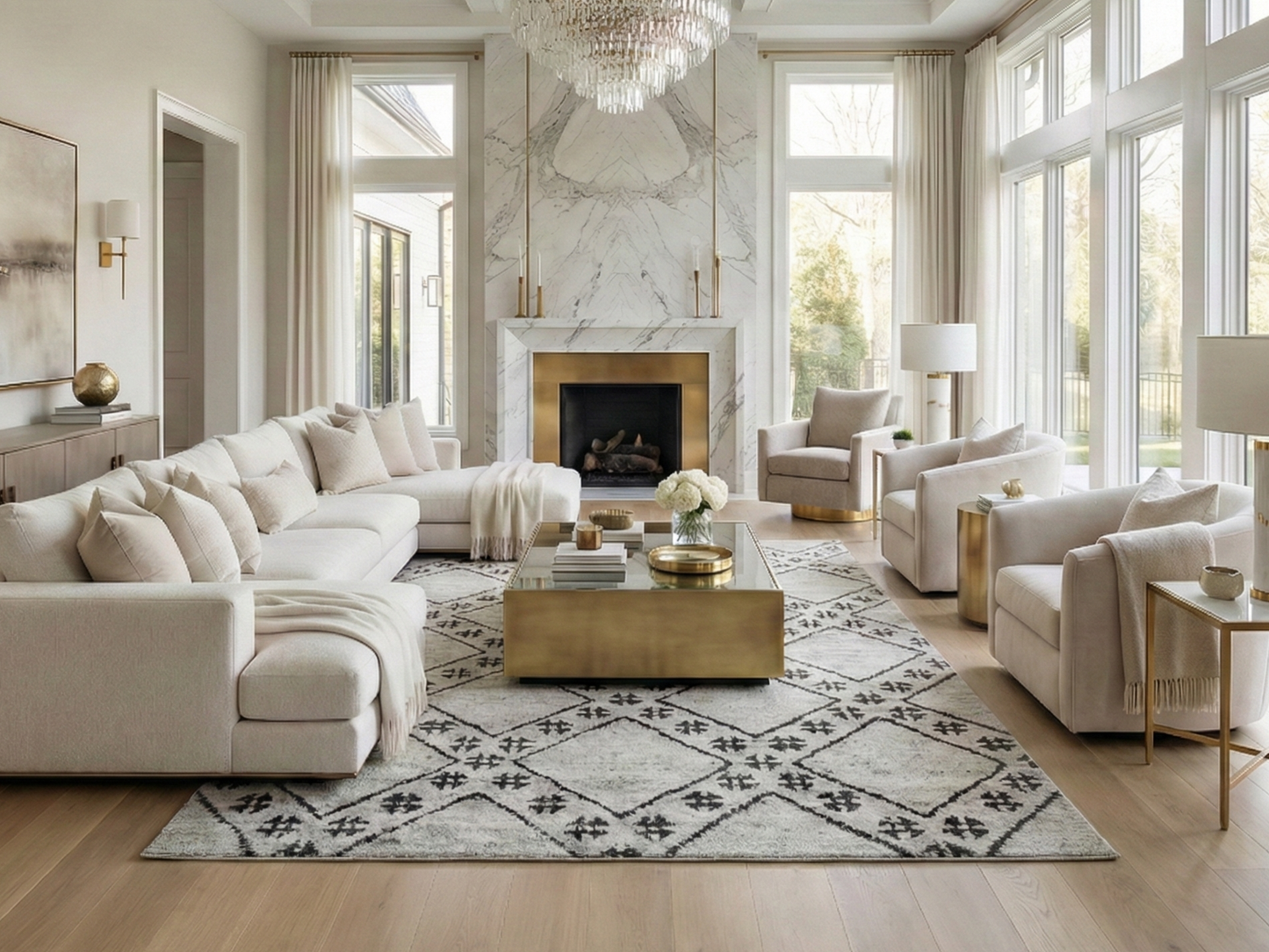 Artisan Marion Silver Transitional Knotted Rug