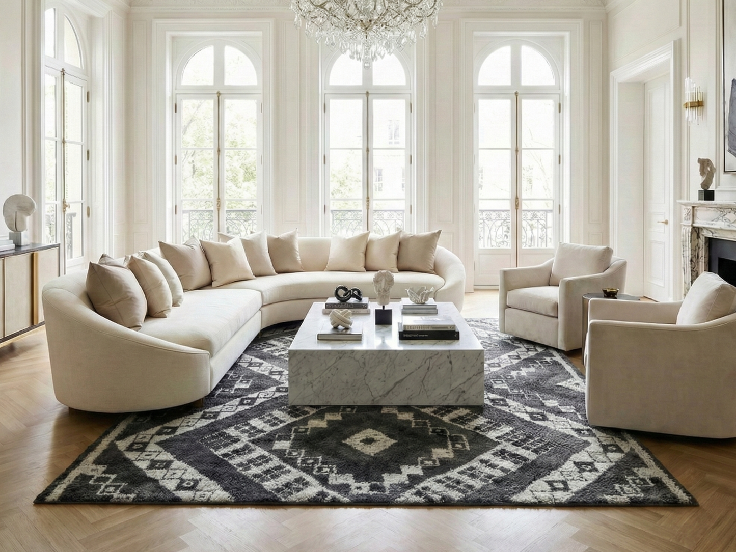 Artisan Marion Grey Contemporary Knotted Rug