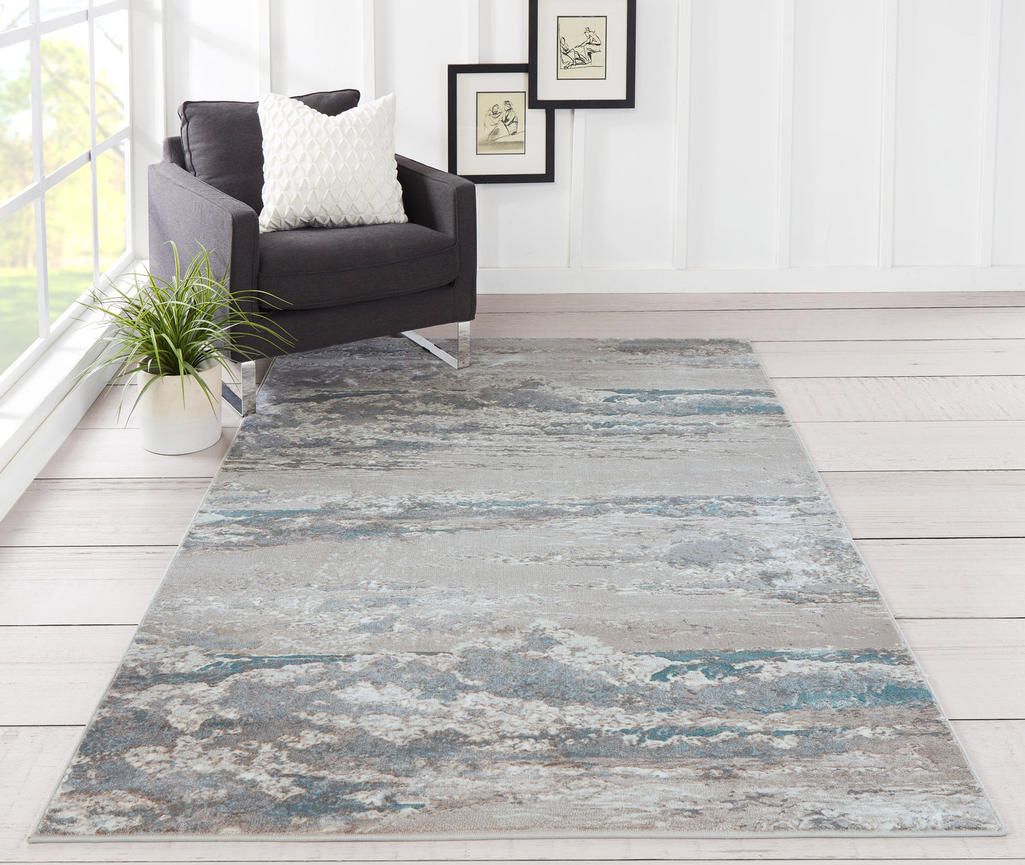 Momeni Monterey Teal Contemporary