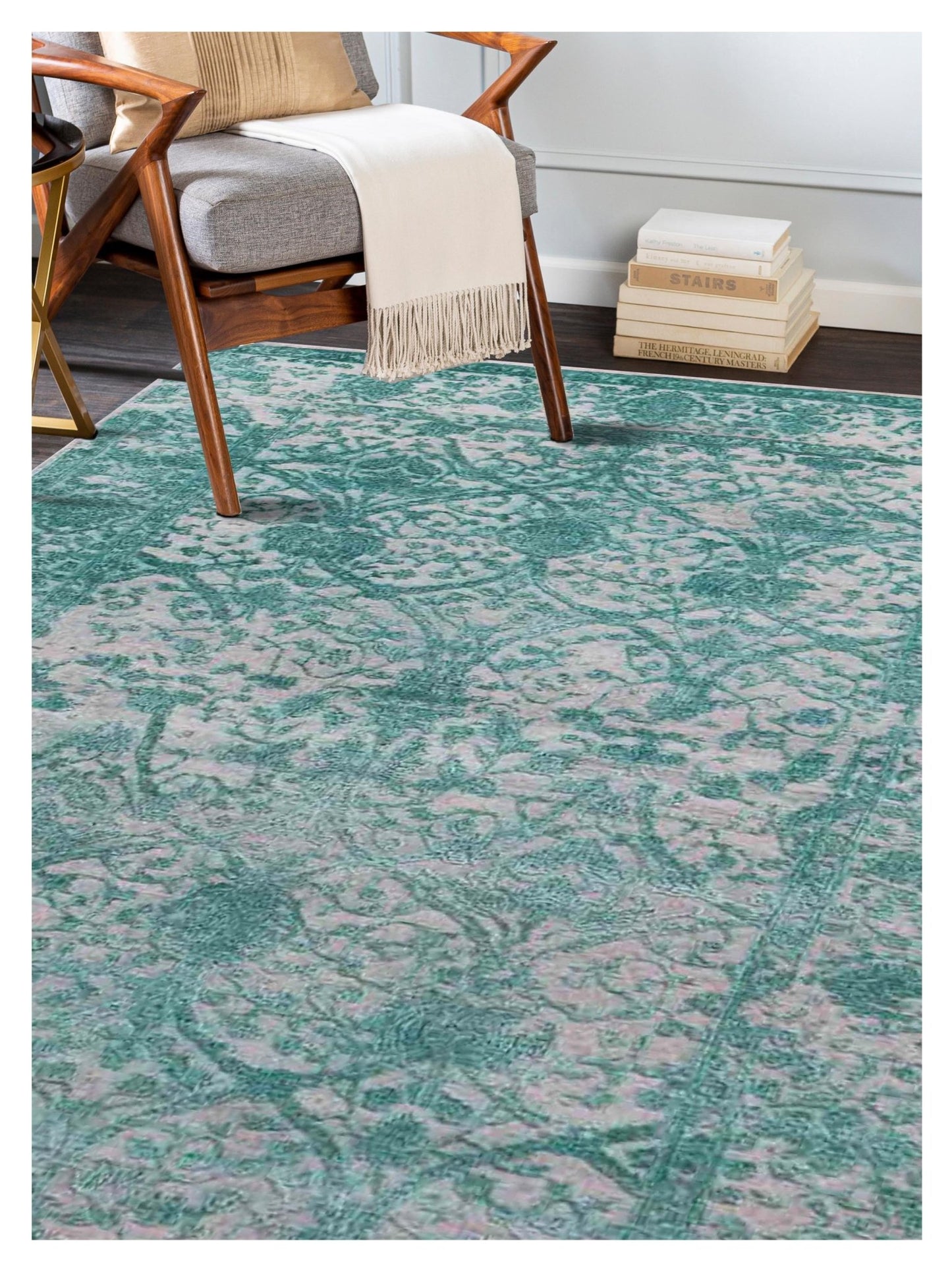 Limited Mossman MOM - 907 Green Traditional Knotted Rug - Rugs - Limited - Atlanta Designer Rugs