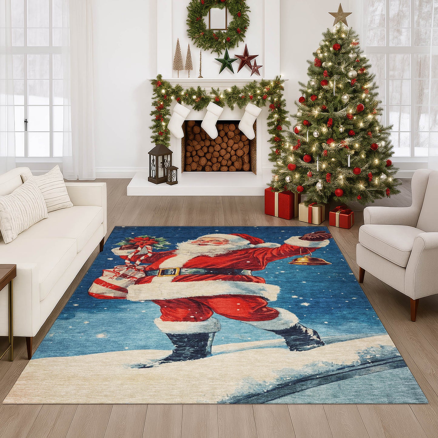 Dalyn Rugs Merry & Bright Blue Holiday