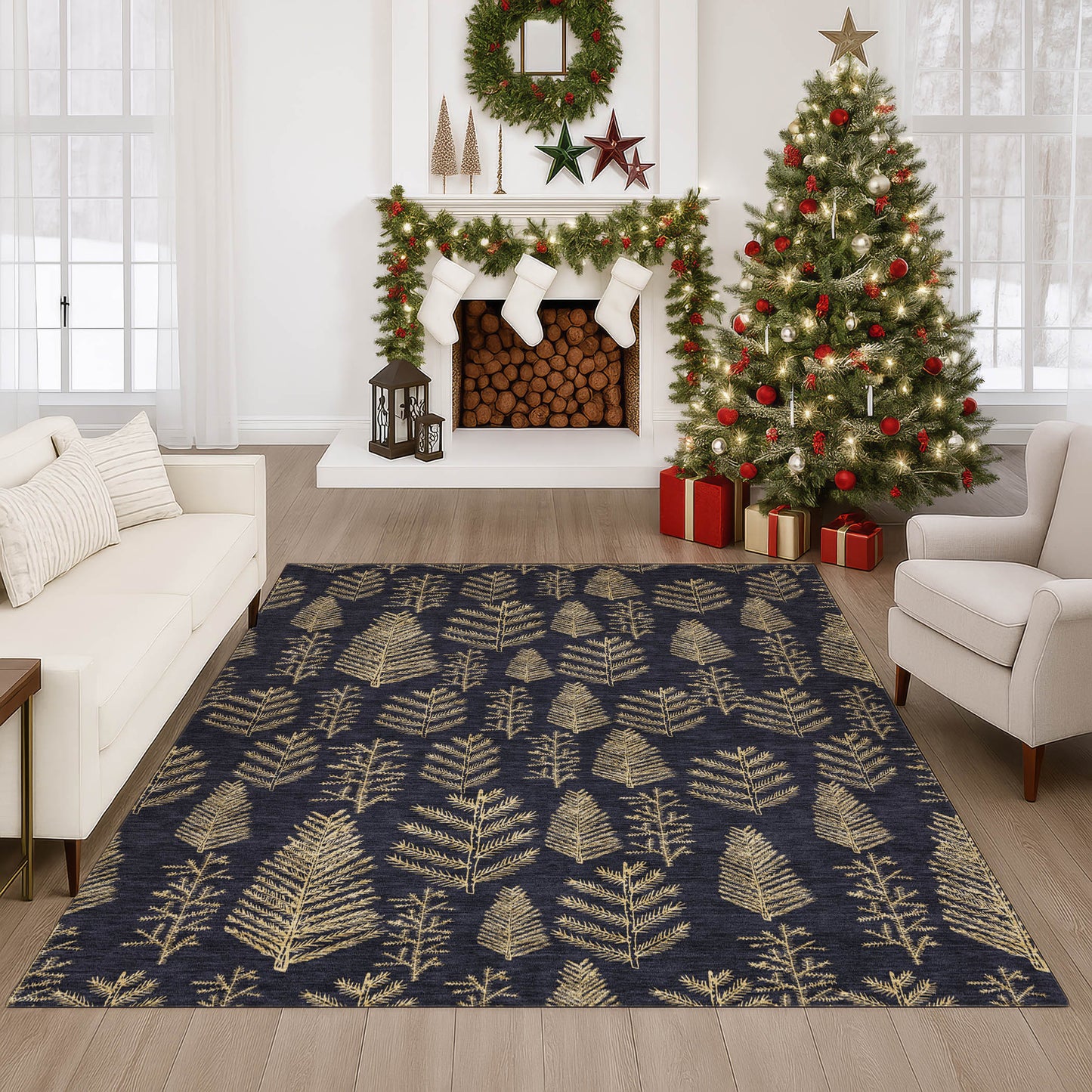 Dalyn Rugs Merry & Bright Black Holiday