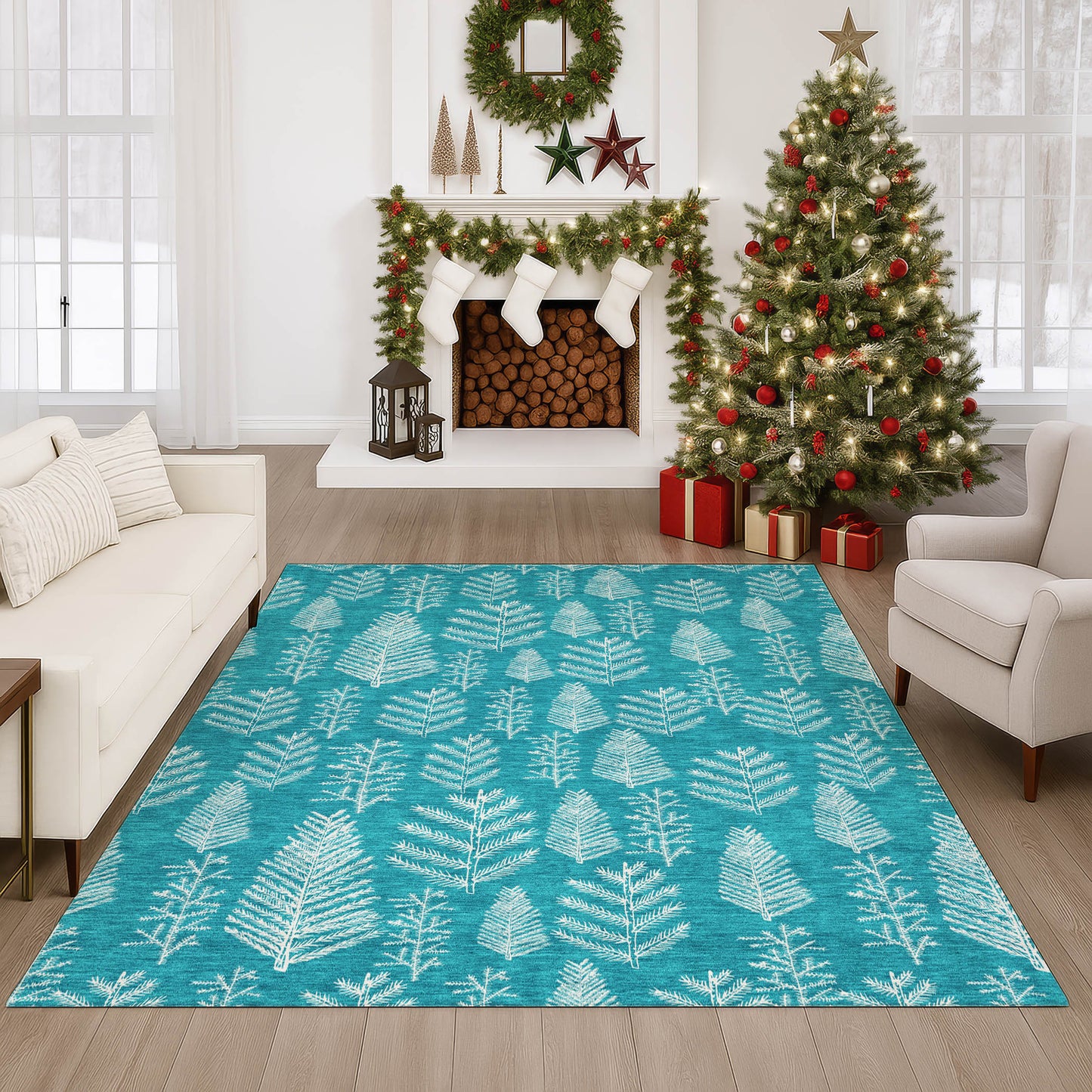 Dalyn Rugs Merry & Bright Teal Holiday