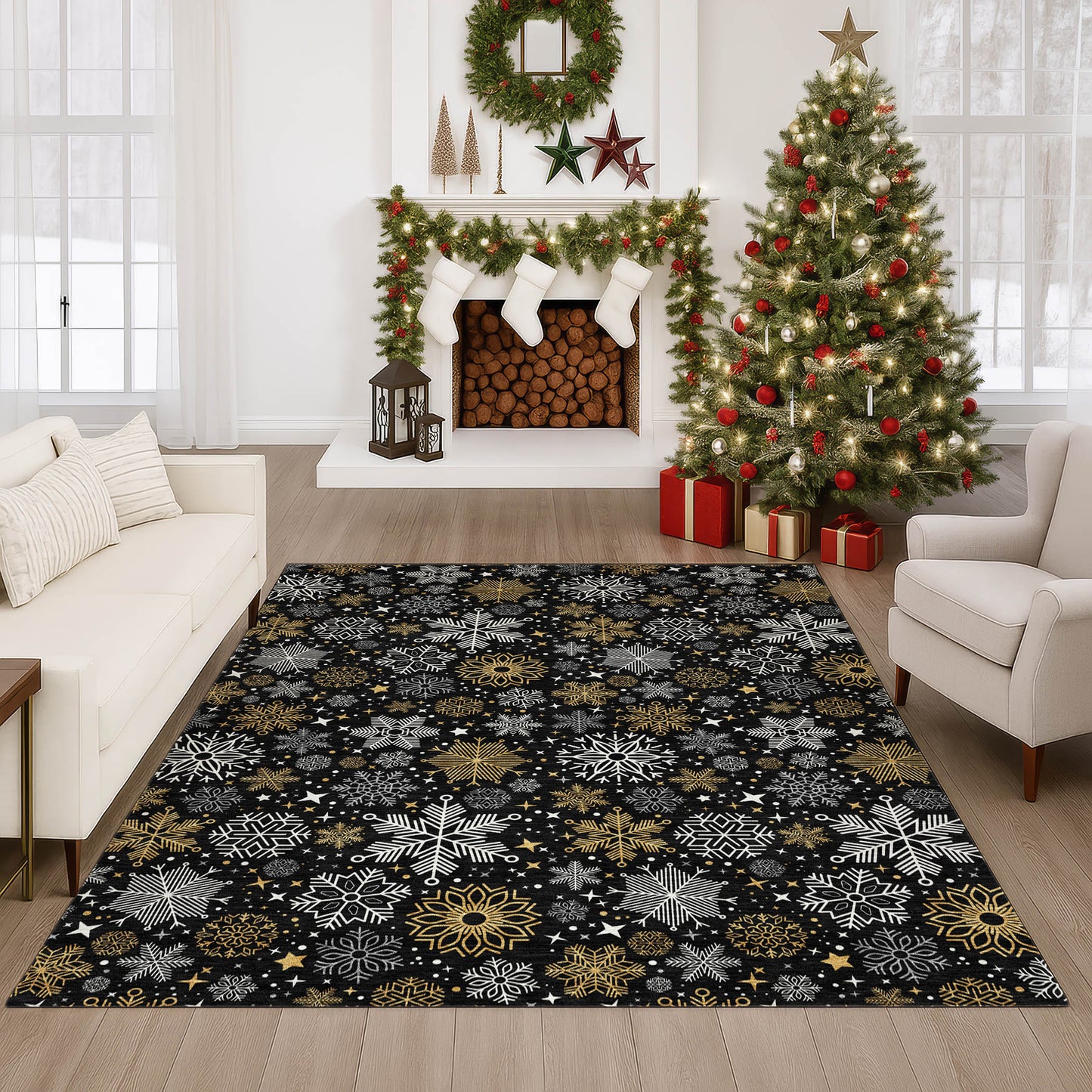 Dalyn Rugs Merry & Bright Black Holiday