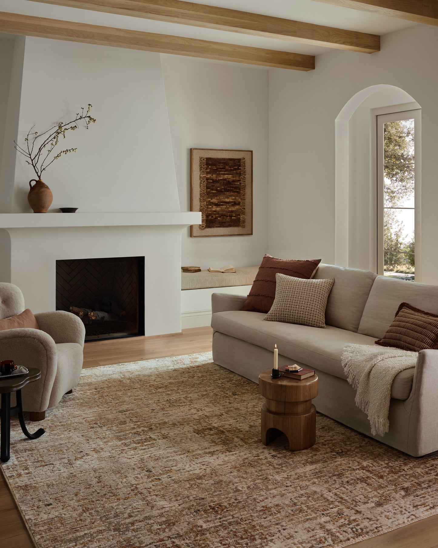 Loloi II Nellie Natural Sunset Contemporary