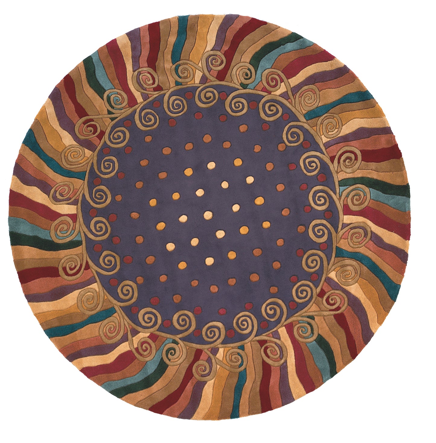 Momeni New Wave Purple Contemporary