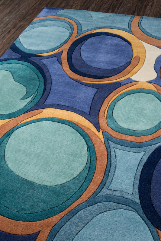 Momeni New Wave Blue Contemporary