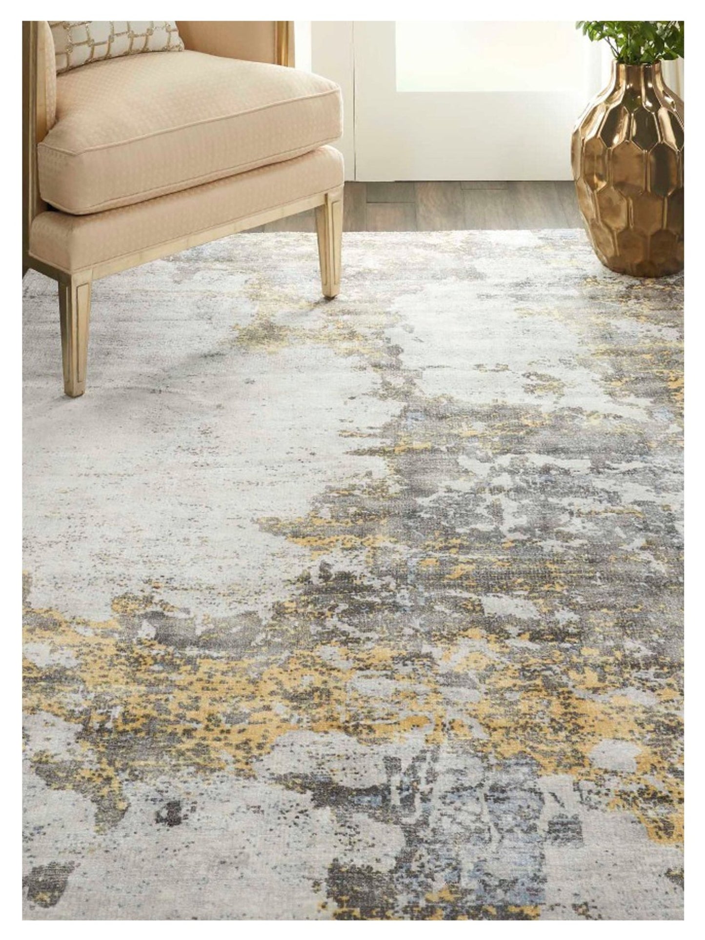 Kathy Ireland Home Safari Dreams KI371 Ivory Gold Contemporary Loom Rug - Rugs - Kathy Ireland Home - Atlanta Designer Rugs