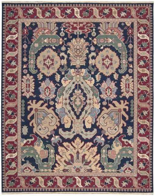 Nourison Home Nourmak SK70 Navy Traditional Woven Rug