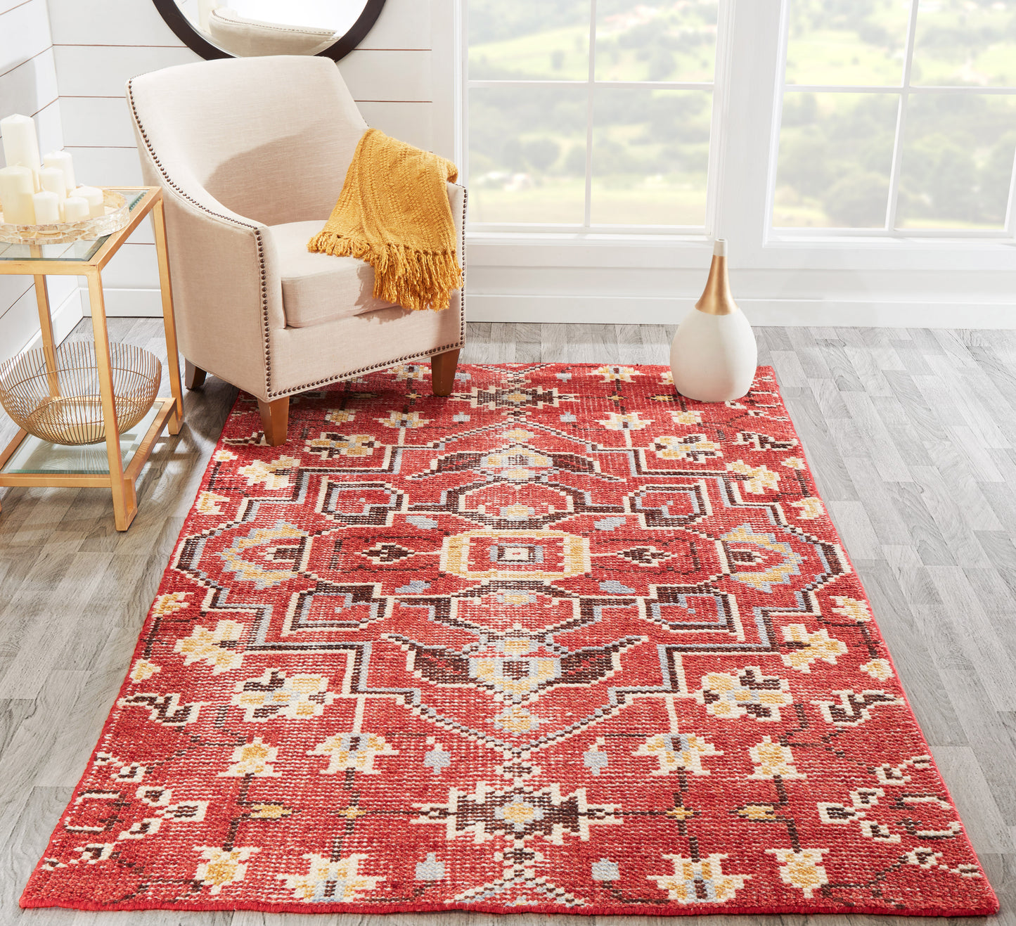 Momeni Ophelia Red Traditional