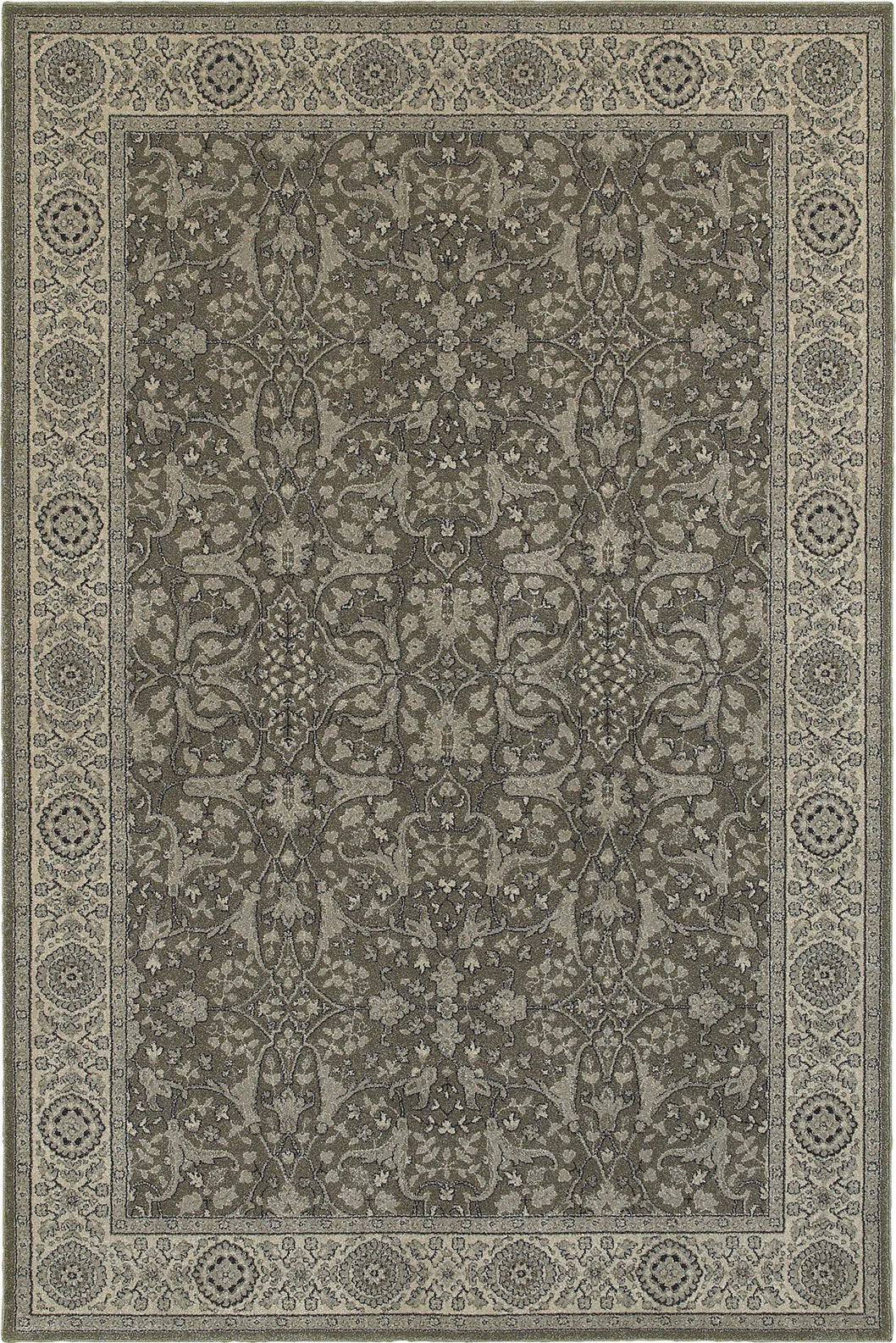 Oriental Weavers Richmond 001E3 Grey Ivory Traditional Power-Loomed Rug