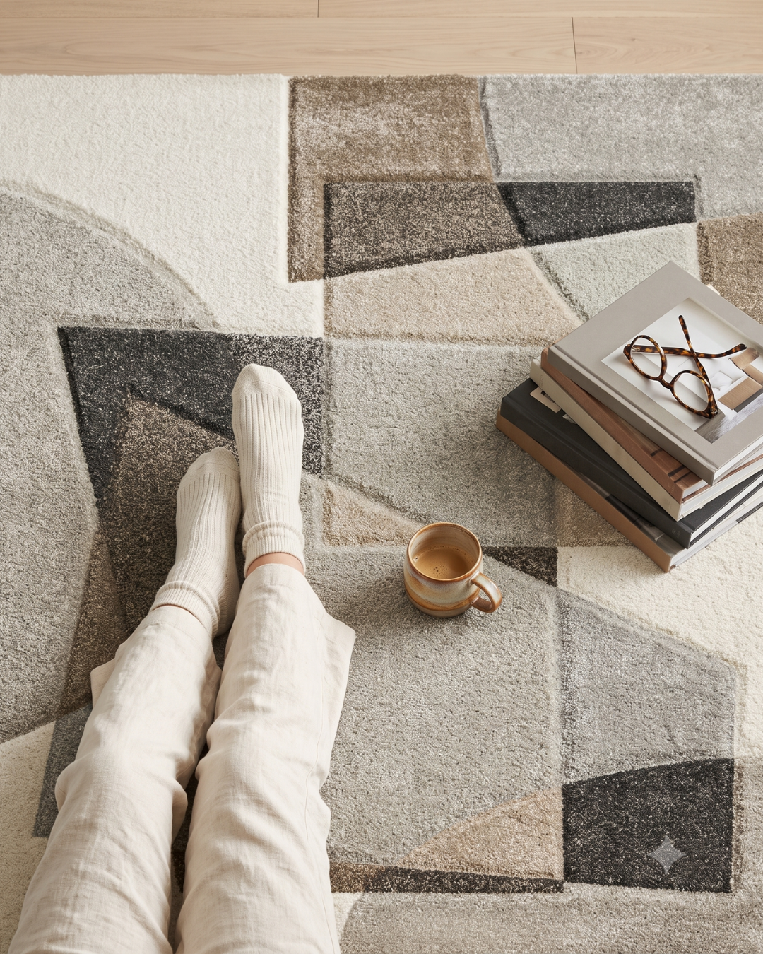Oriental Weavers Cambria 084J2 Beige Multi geometric rug style shot