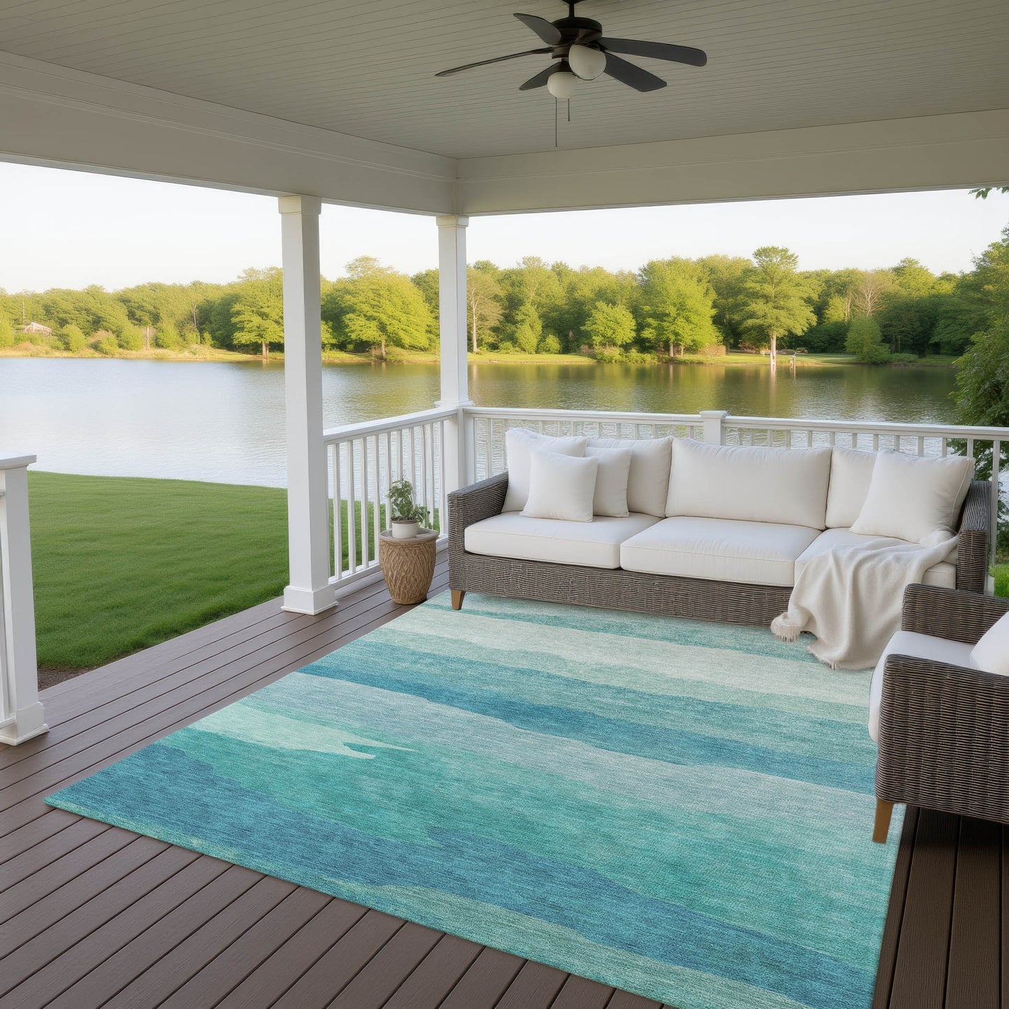 Dalyn Rugs Pacifica Turquoise Transitional