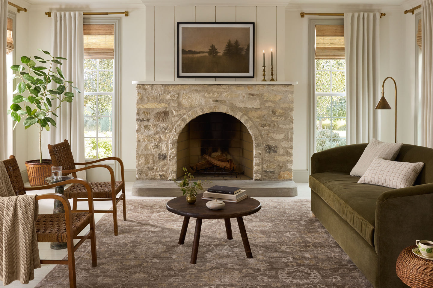 Magnolia Home by Joanna Gaines x Loloi Pace Taupe Wheat Traditional