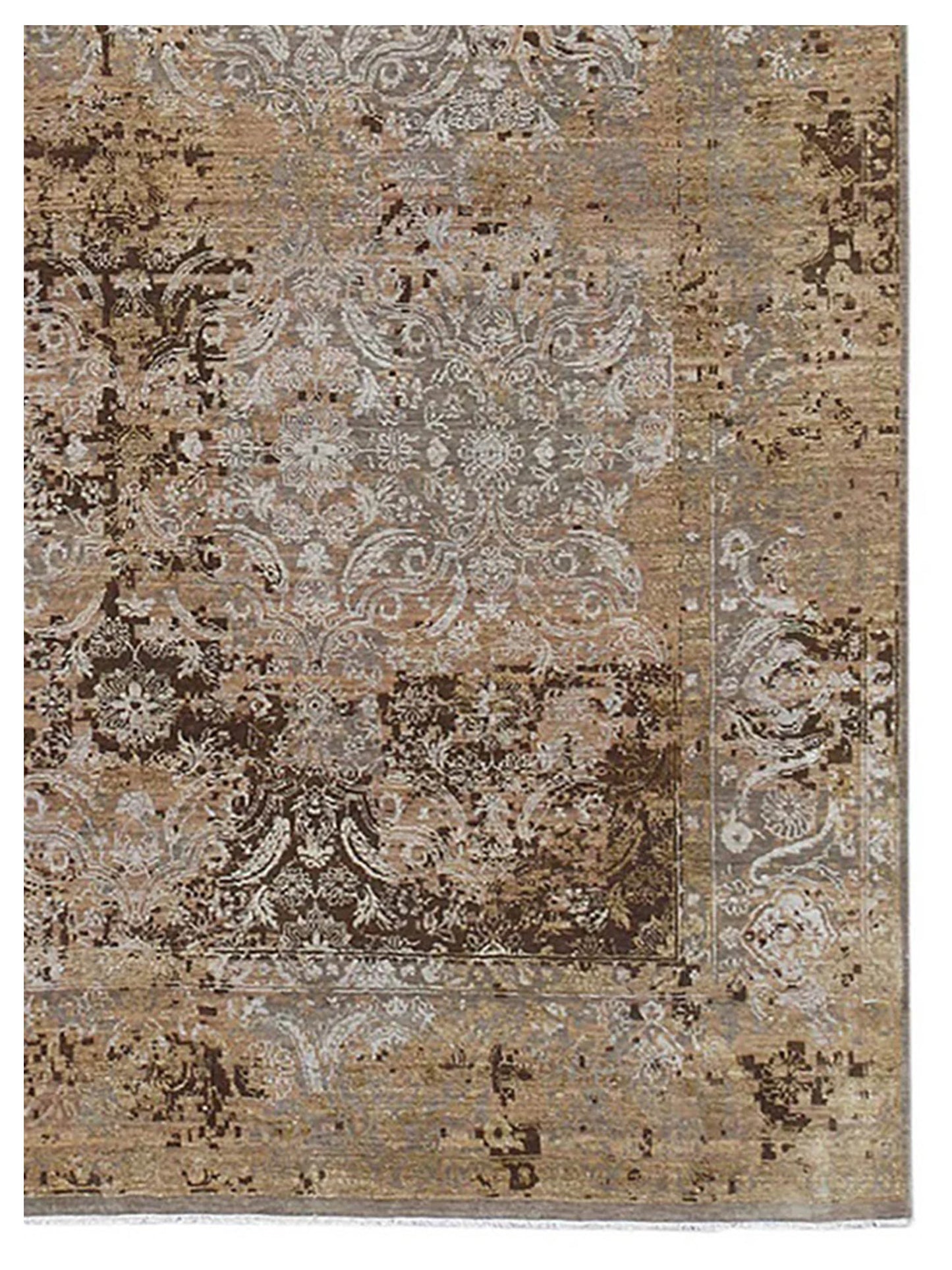 Limited PARKES PA-556 Peach Transitional Knotted Rug