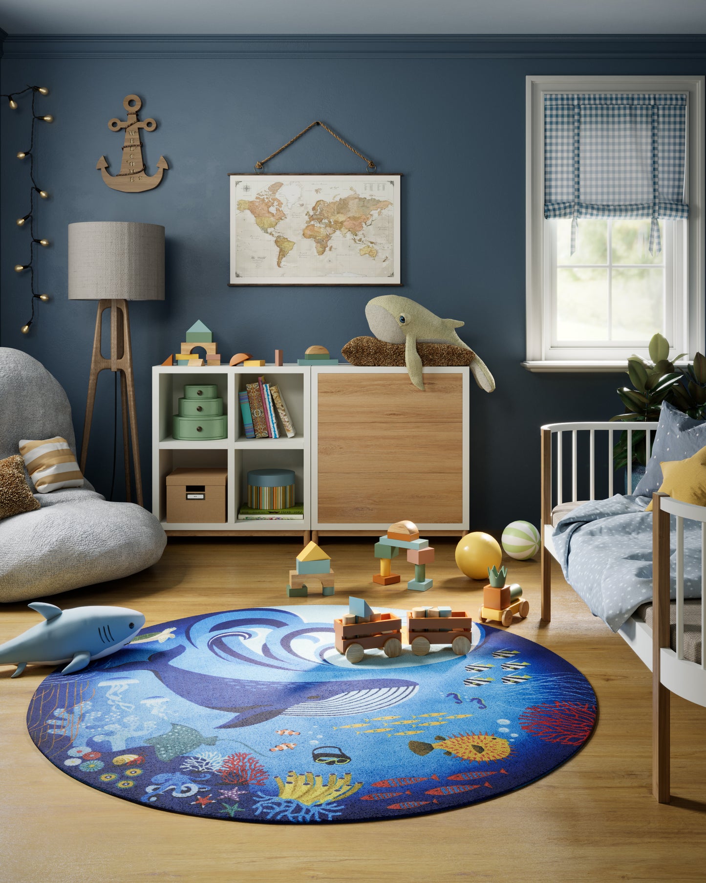 Momeni Playground Blue Contemporary