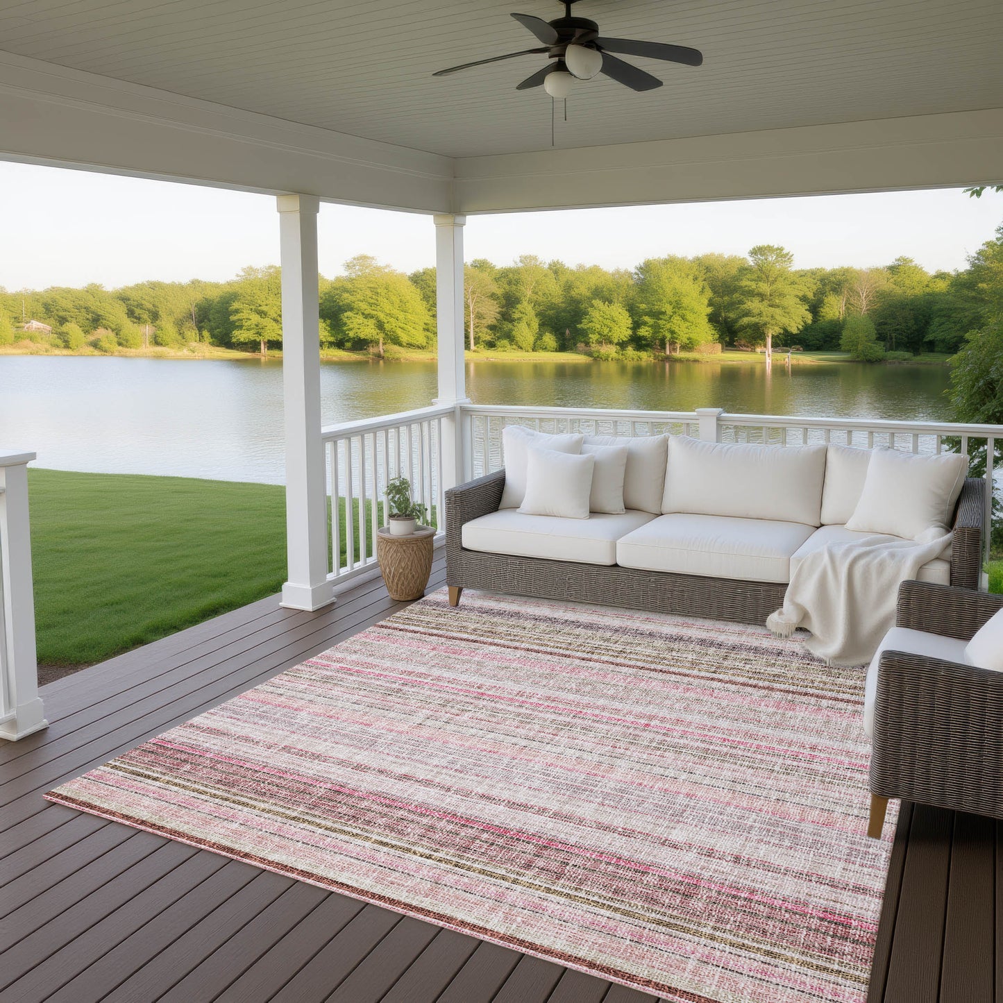 Dalyn Rugs Portico Pink Transitional