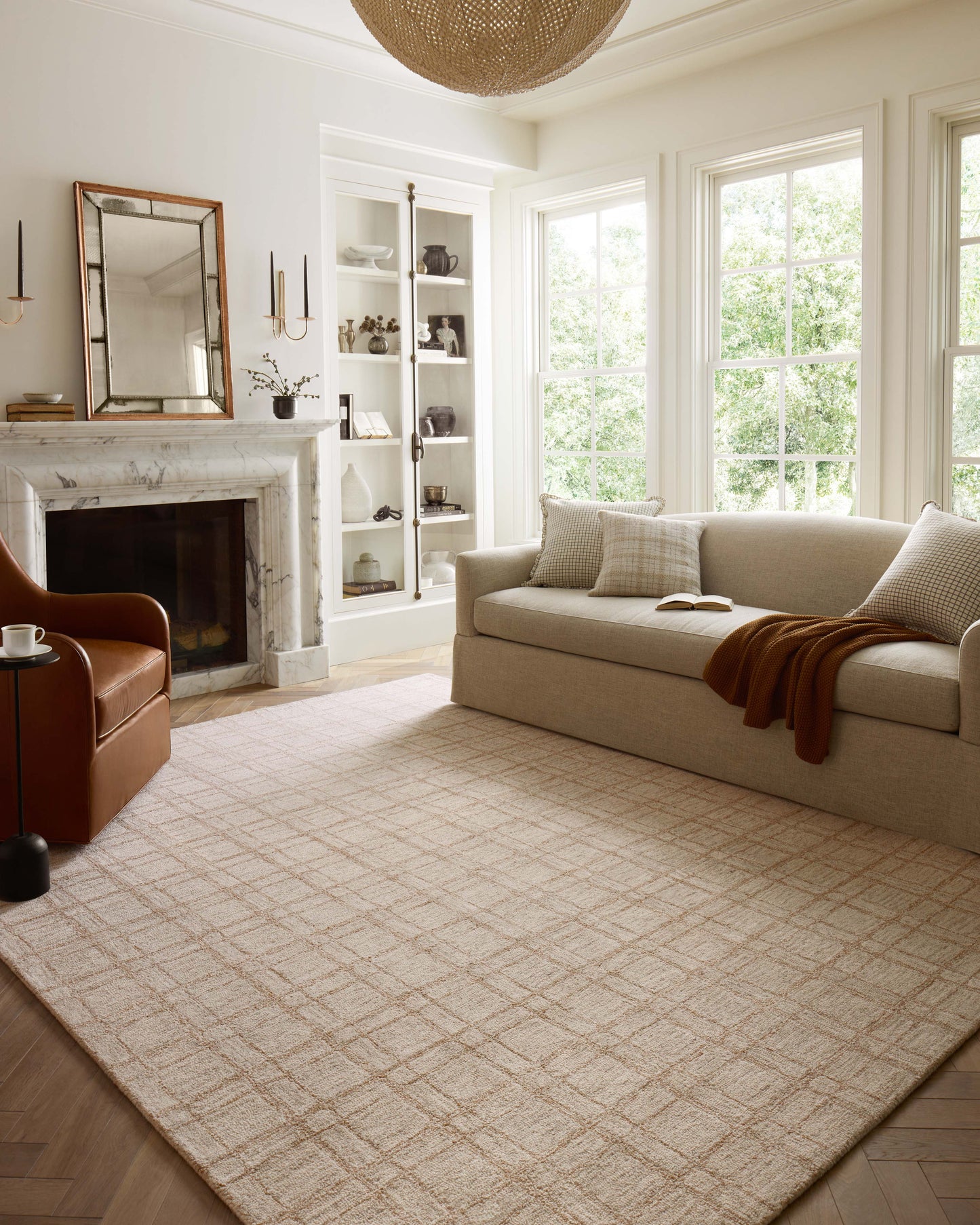 Chris Loves Julia x Loloi Polly Khaki Sand Contemporary