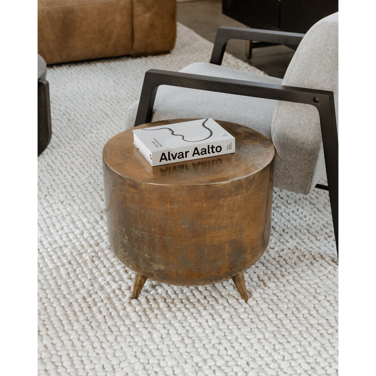 Moes Home Accent Tables Kettel Gold Industrial Furniture