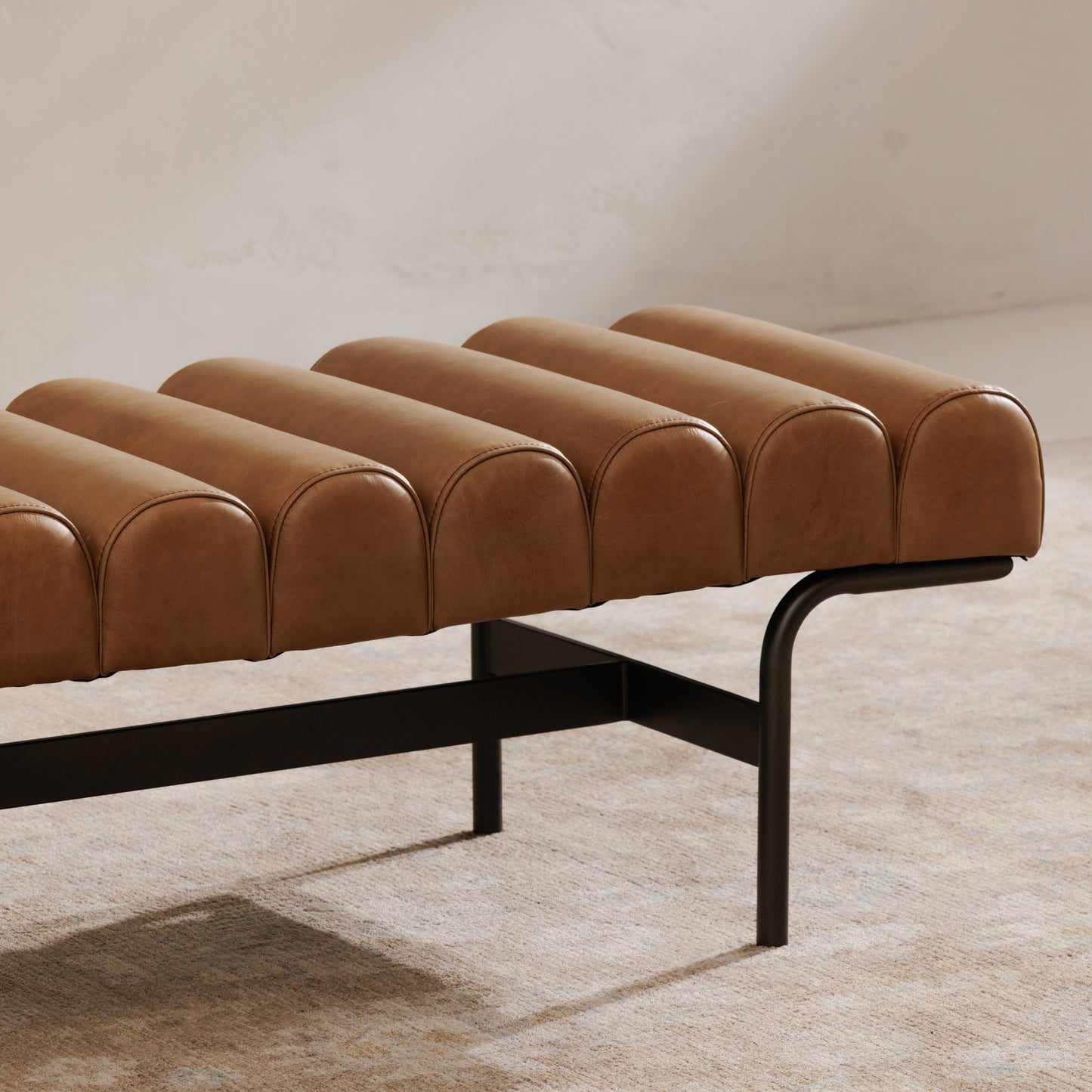 Moes Home Benches Harrison Brown Mid-Century Modern Furniture