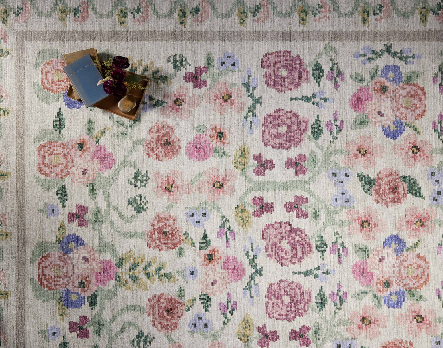 Rifle Paper Co. x Loloi Rosa Ivory Traditional